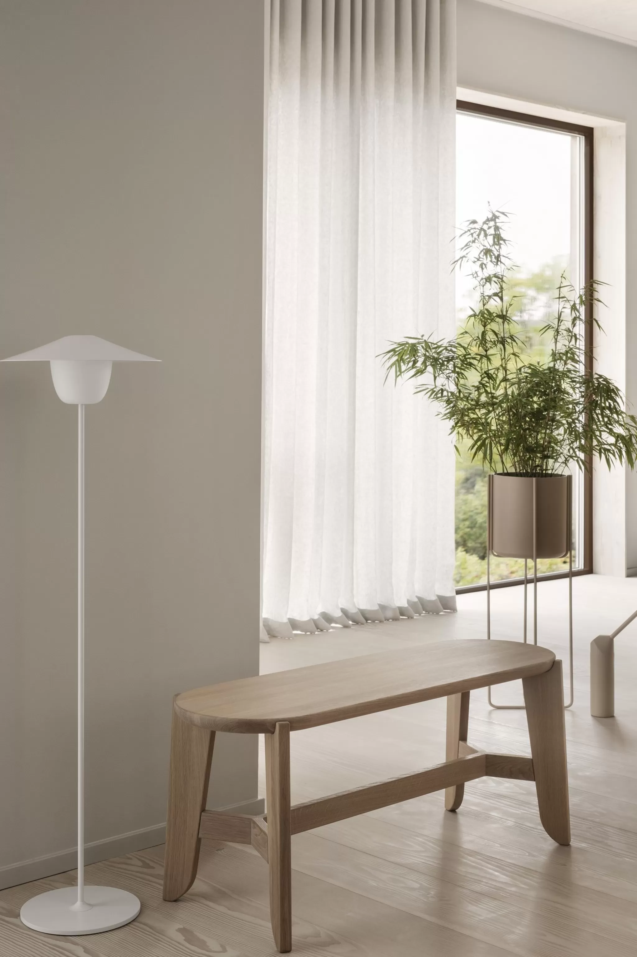 Store Ani Mobile Led Floor Lamp White 66071 Patio Lighting