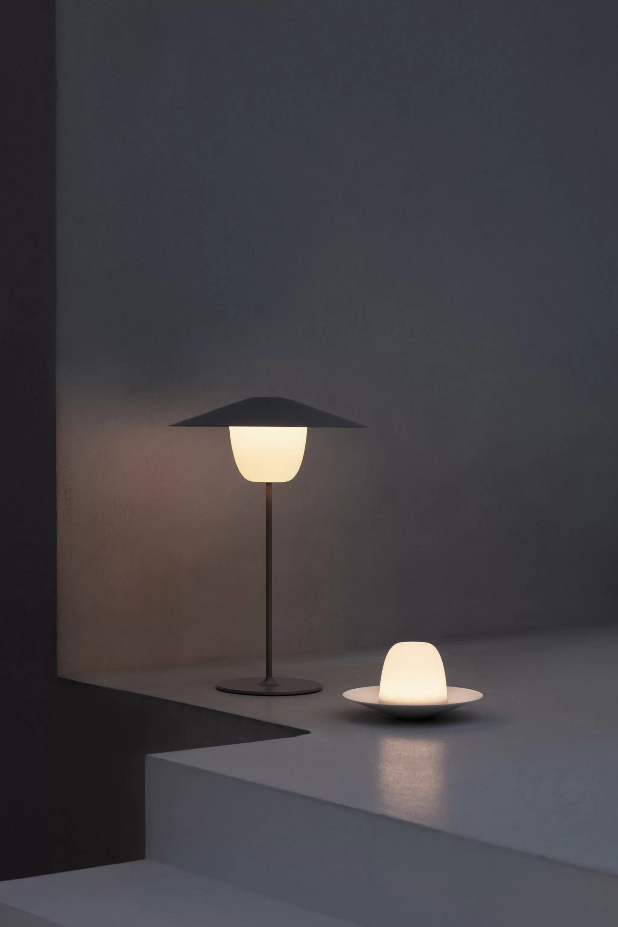 Clearance Ani Mobile Led Table Lamp Small Warm Gray 66067 Patio Lighting