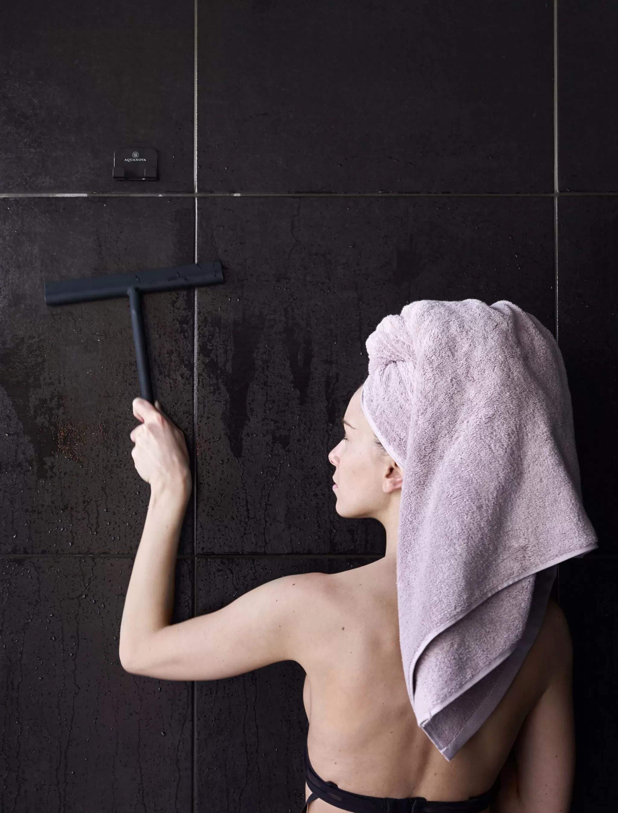 Aquanova Eraser*Arvid Shower Wiper, Color Silver Gray (Arvbwm-95)