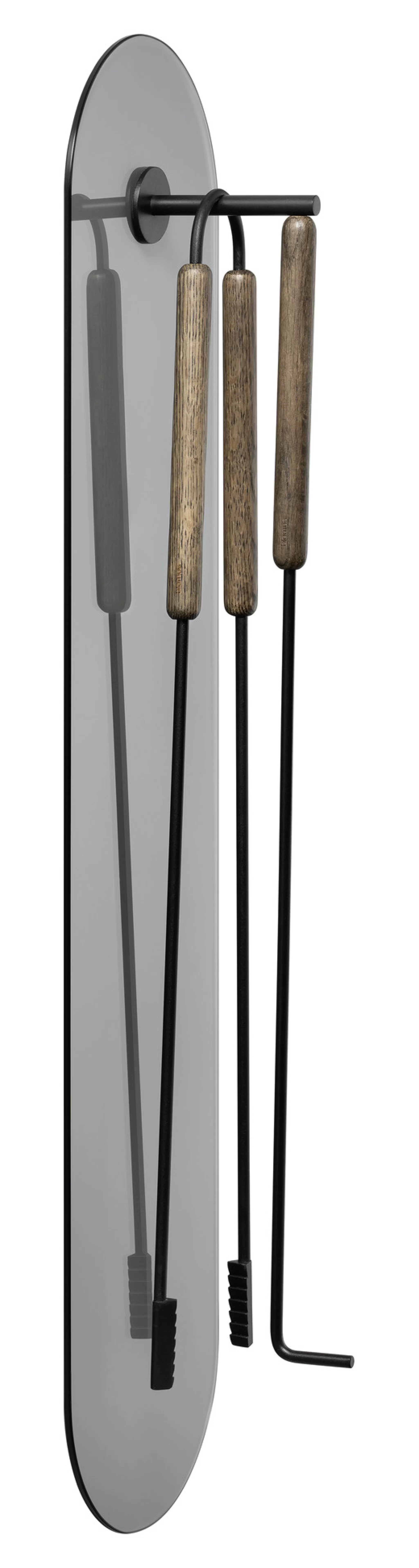 Blomus Fireplace*Ashi 3-Piece Wall Fireplace Set (Brown) 66161