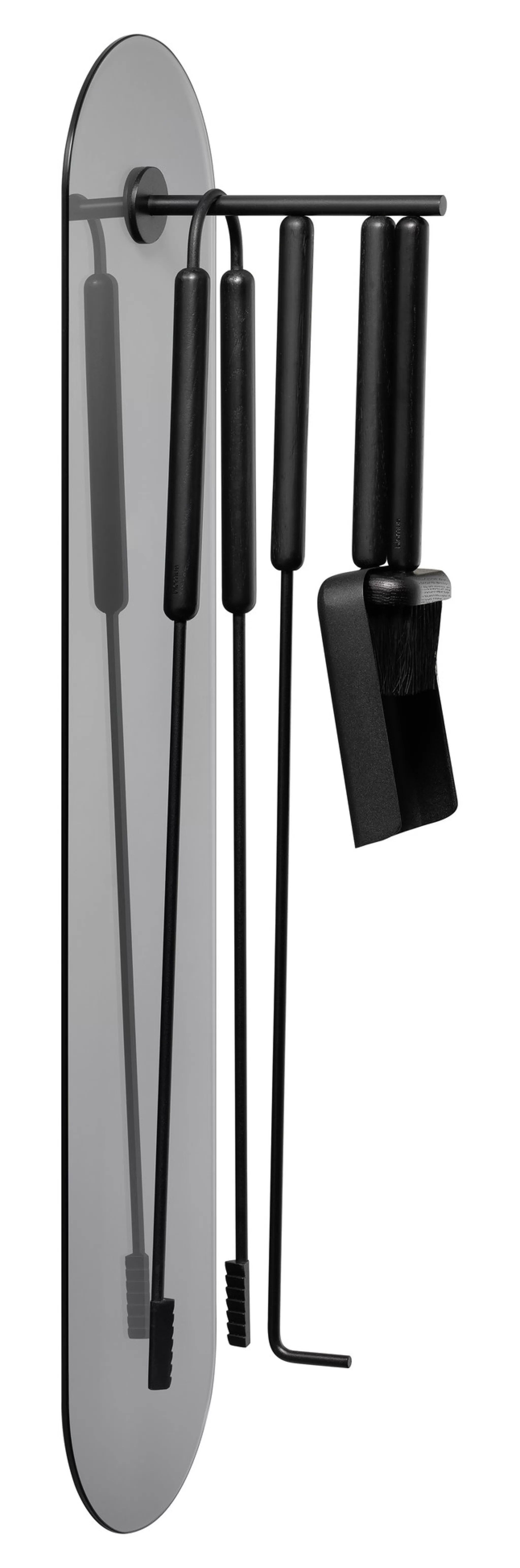 Blomus Fireplace*Ashi 5-Piece Wall Fireplace Set (Black) 66158