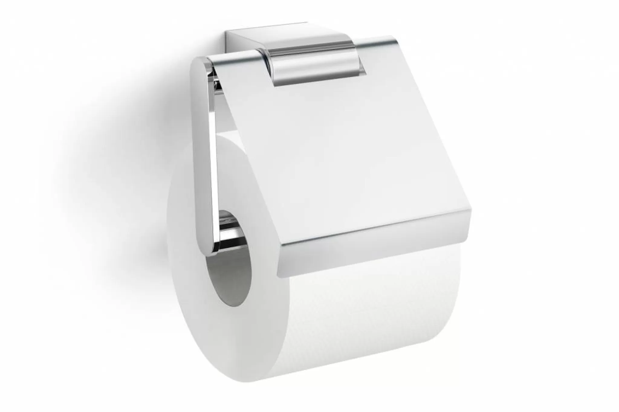 Zack Roll Holder*Atore Toilet Roll Holder With Flap 40453 (Gloss Stainless Steel) Wall Mounting