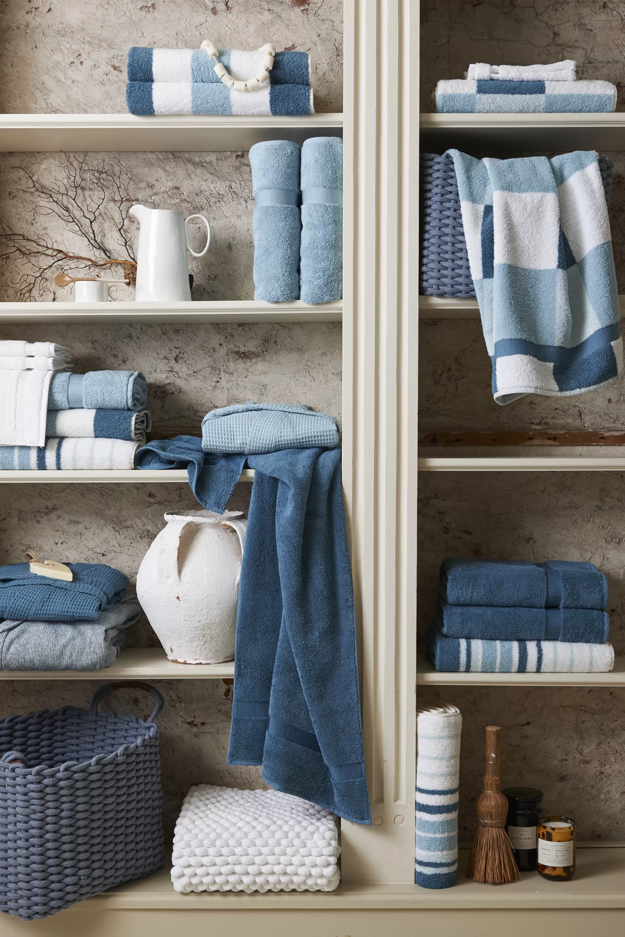 Vandyck Ranger*Bath Textiles Boston Storm Blue-173 (Co020) Block Motif
