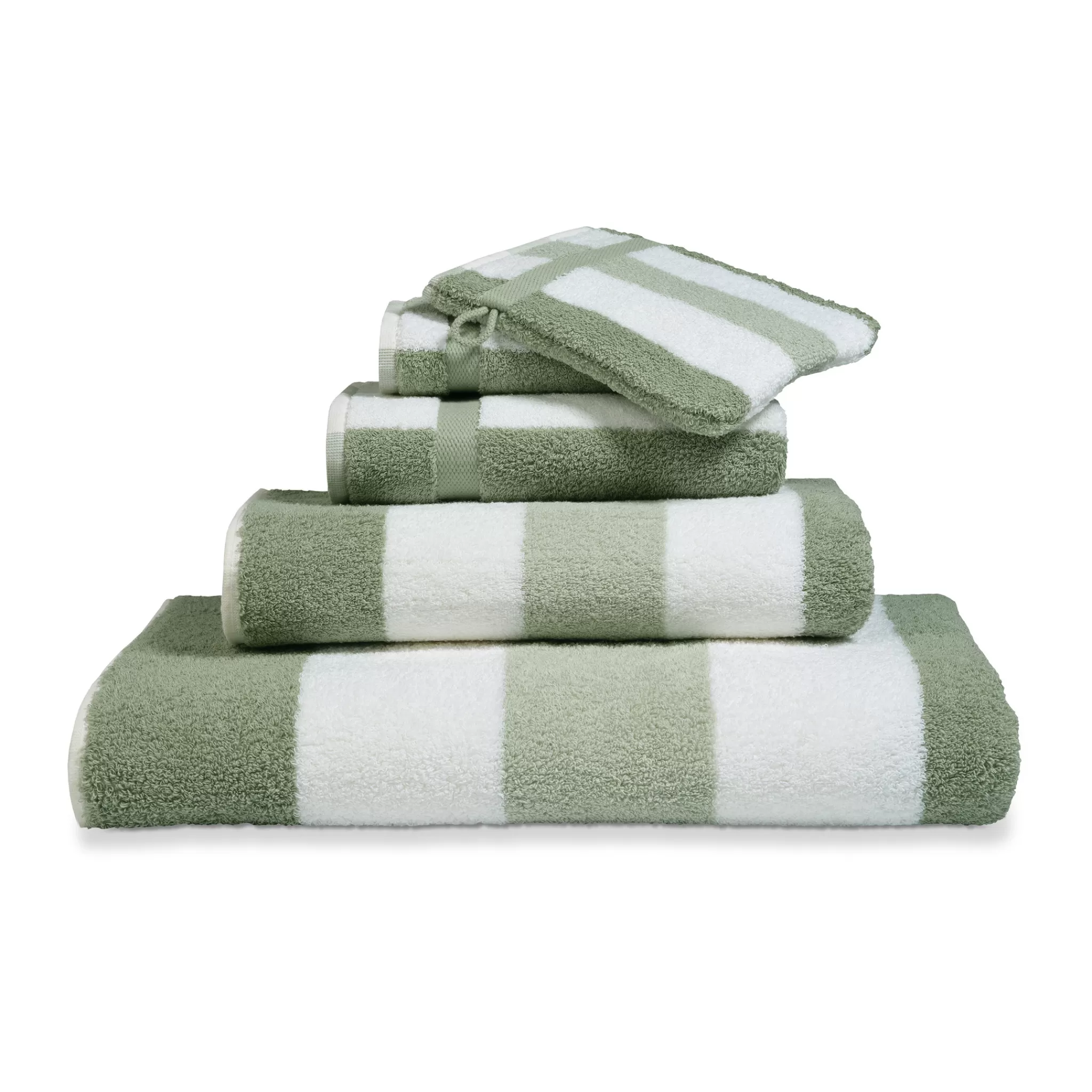 Vandyck Ranger*Bath Textiles Vancouver Smoke Green (Co027) Wide Stripes