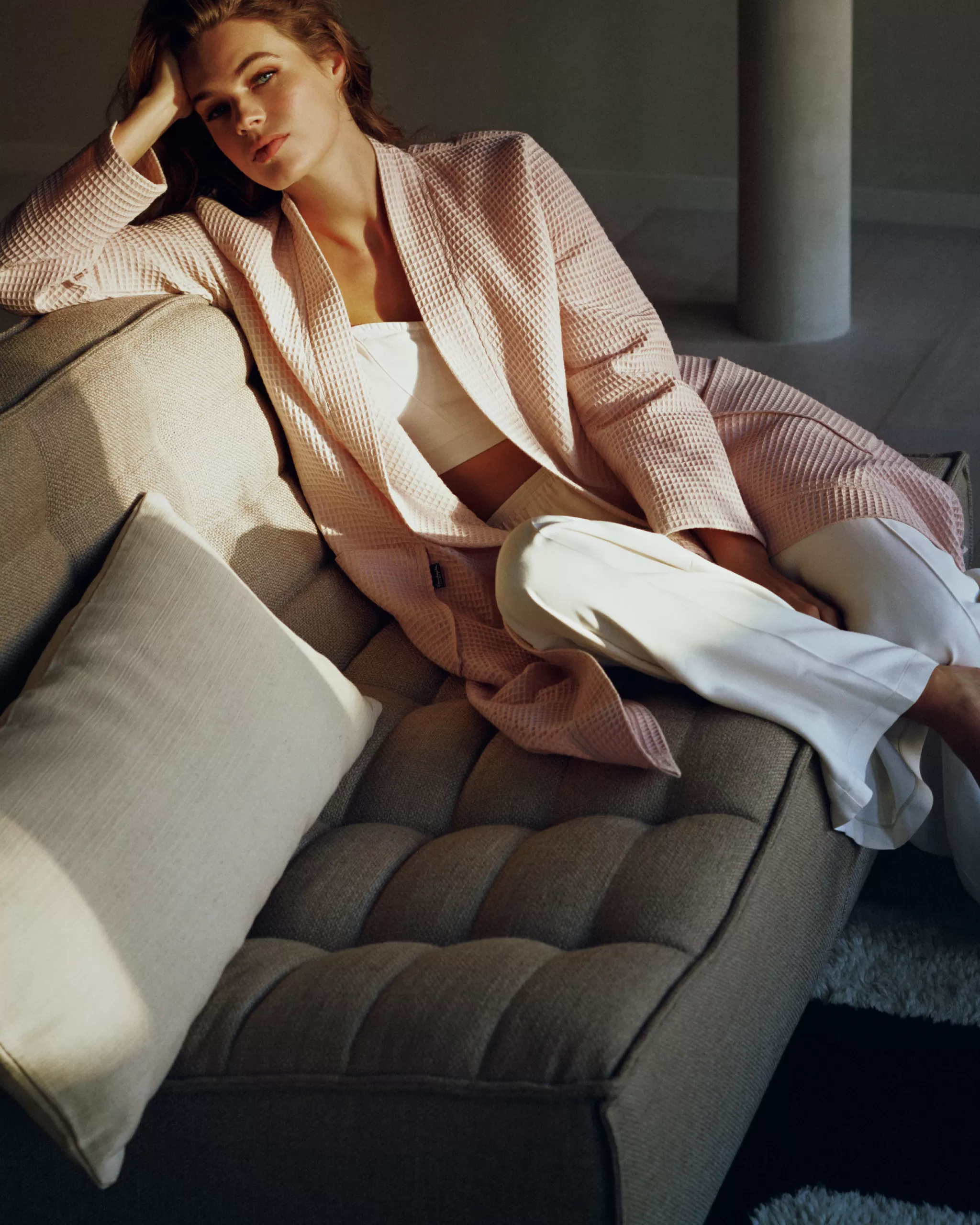 Vandyck Gentlemen*Bathrobe Biarritz Color Pale Pink (Bage22104)