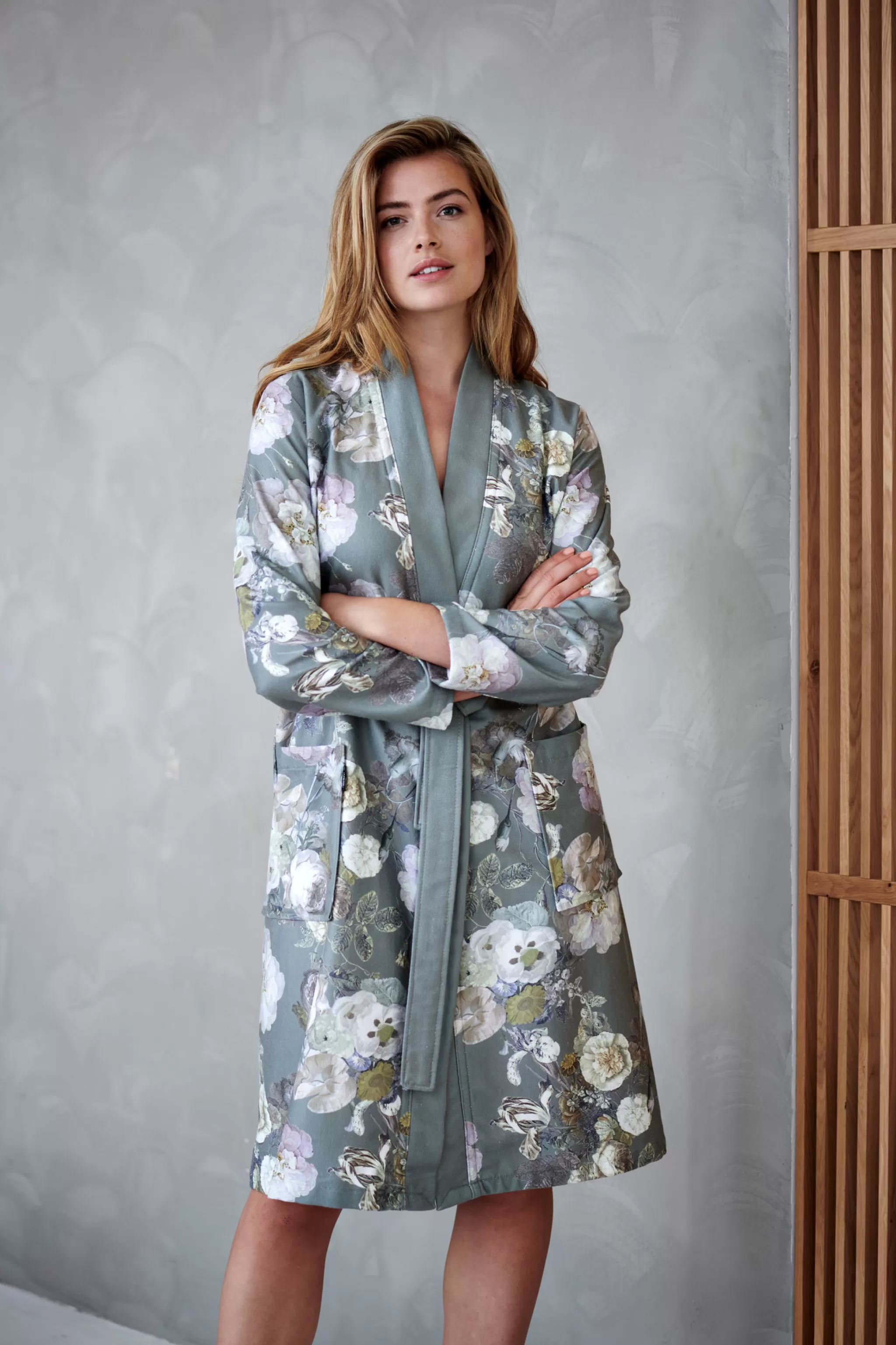 Vandyck Short Bathrobe*Bathrobe Emma Color Oceanview (Bage22202)