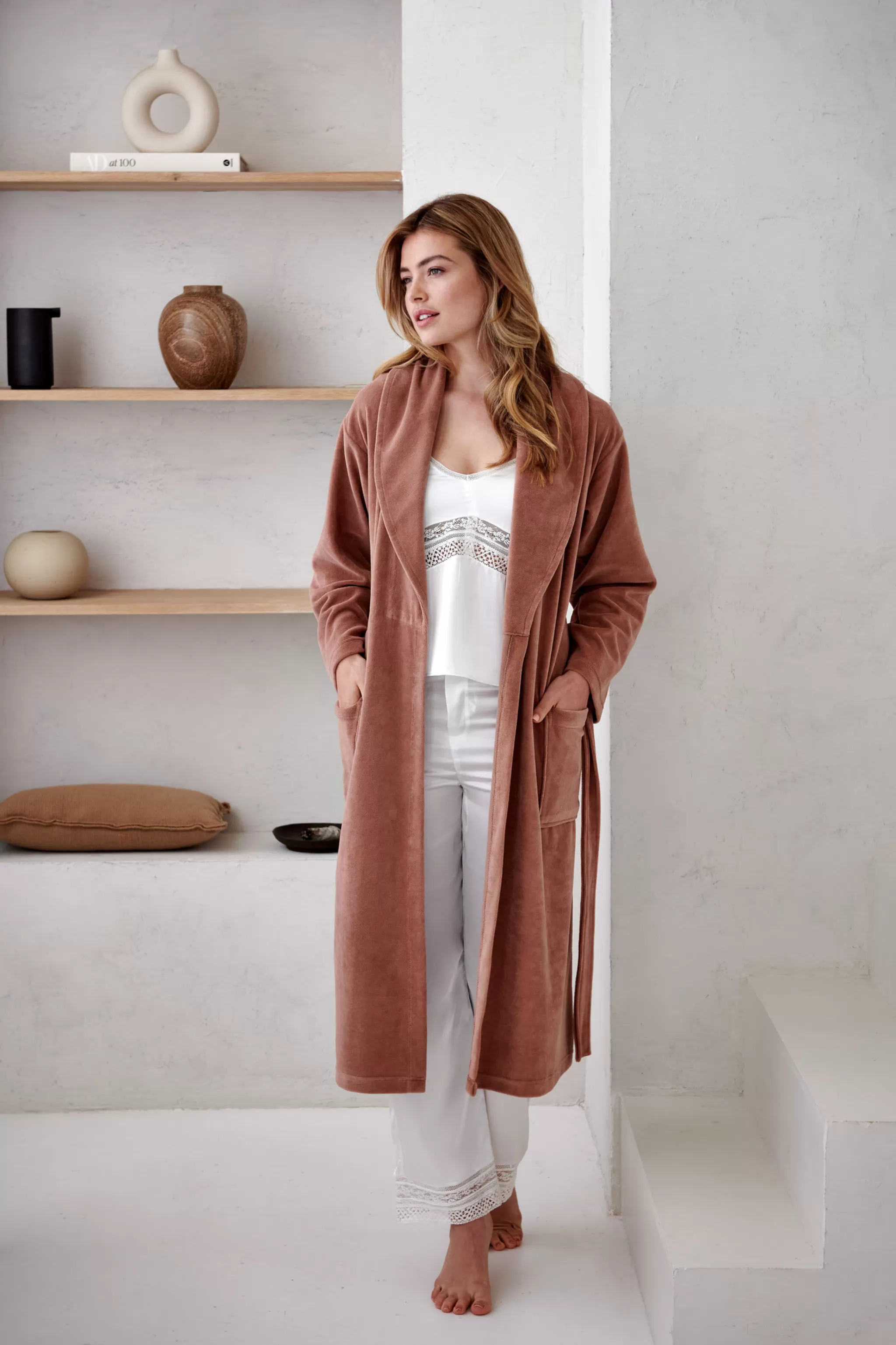 Vandyck Ladies*Bathrobe Grace Dark Navy (Bage21203) - Copy