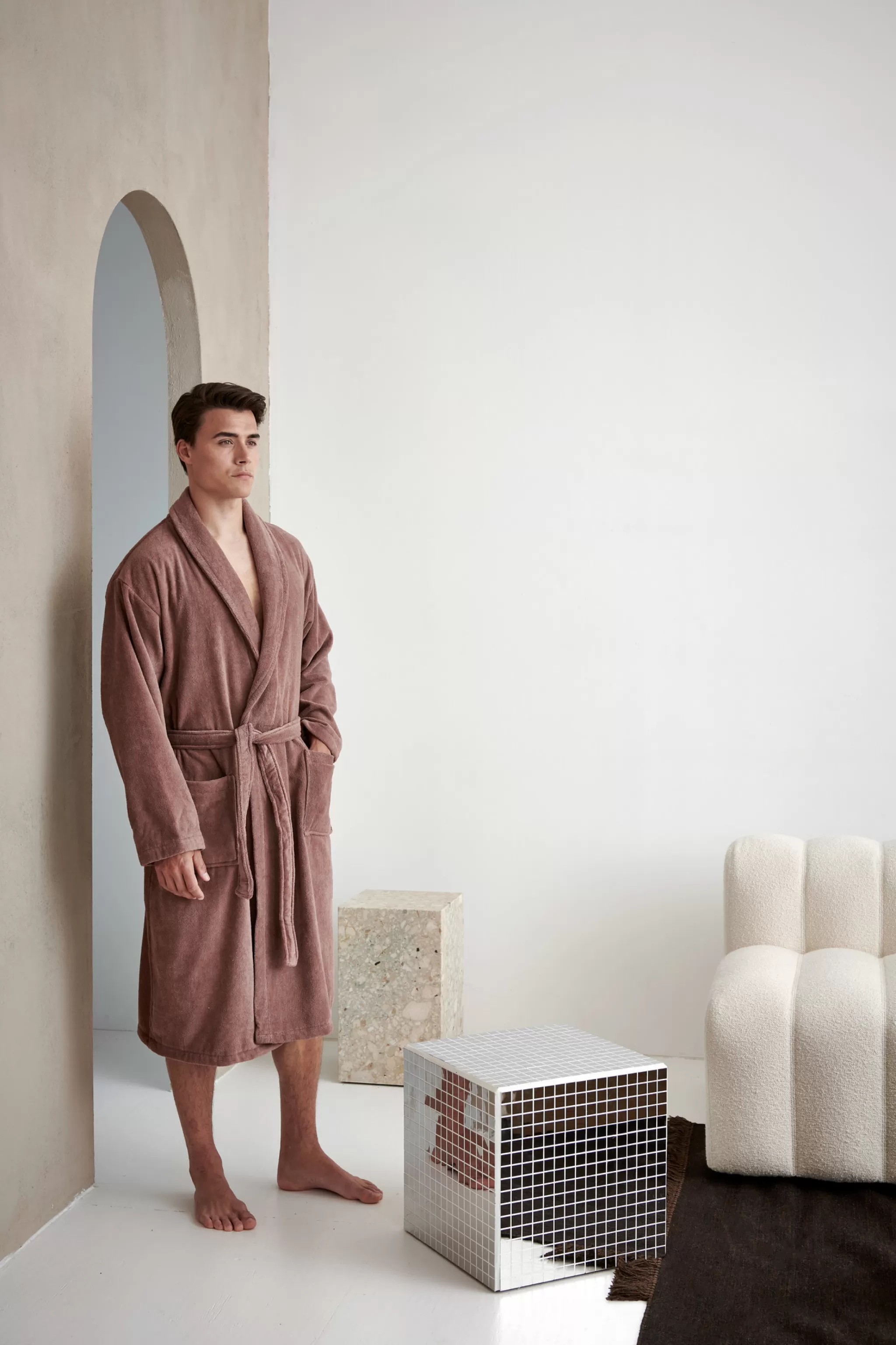 Vandyck Ladies*Bathrobe Prestige Color Sepia Pink (Bapa19202)