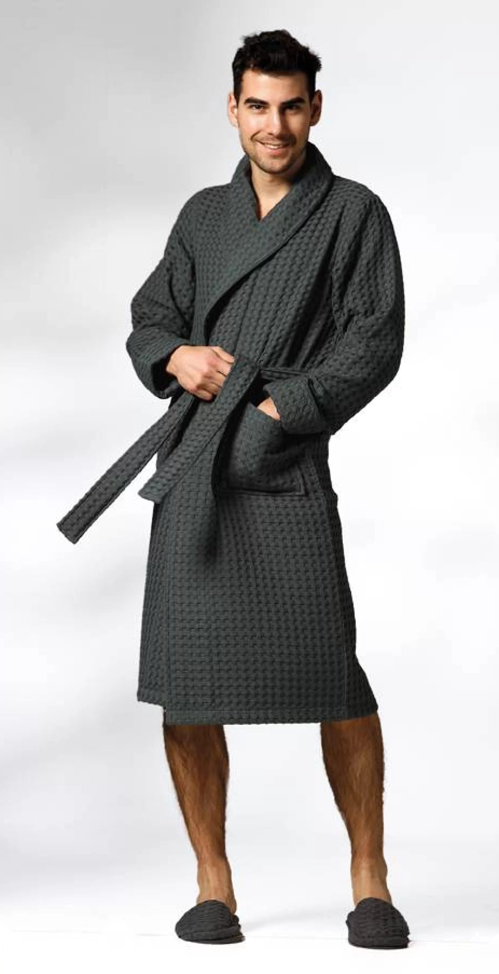 Aquanova Ladies*Bathrobe Viggo Dark Gray-98, Dark Gray (Vigbg)