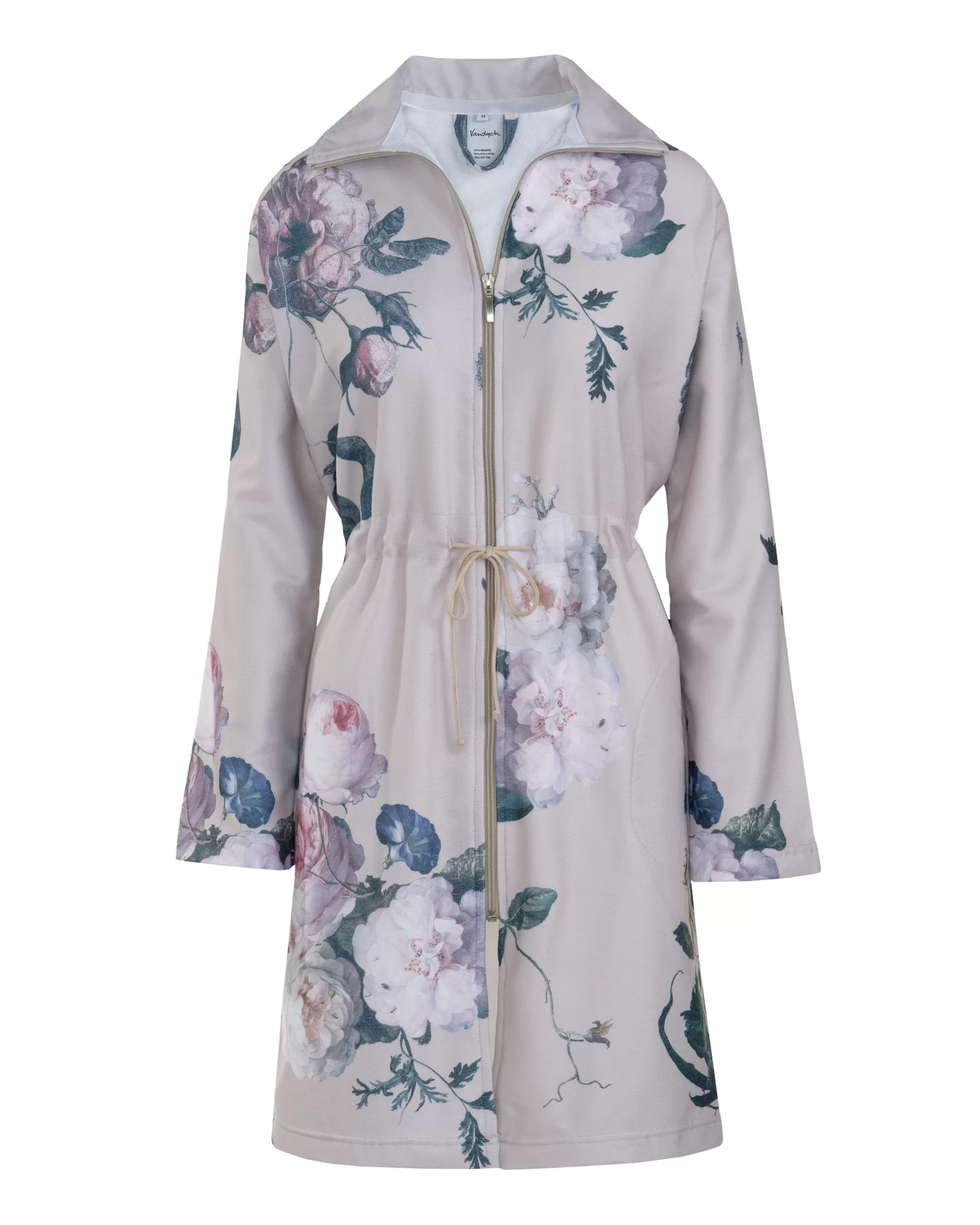 Vandyck Short Bathrobe*Bathrobe With Zipper Olivia Color Champagne (Bage21104)