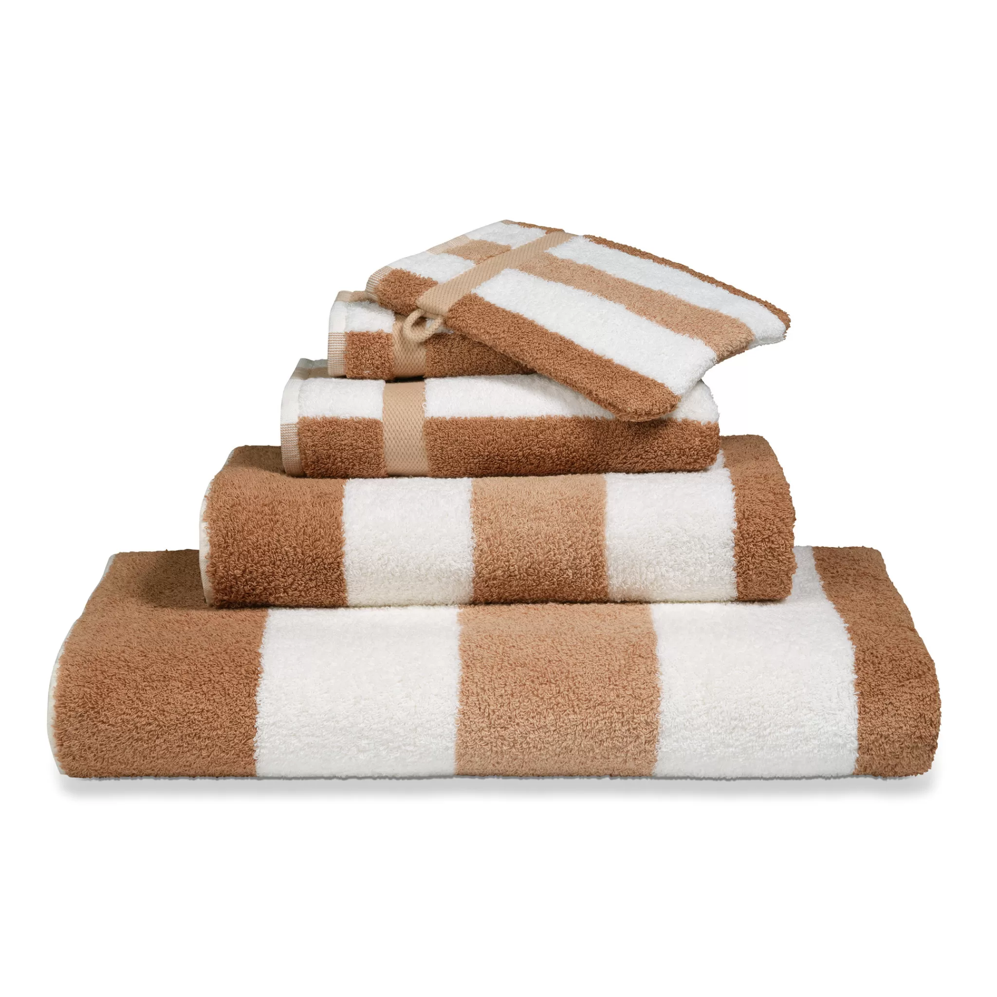 Vandyck Ranger*Bathroom Textiles Vancouver Praline (Co027) Wide Stripes