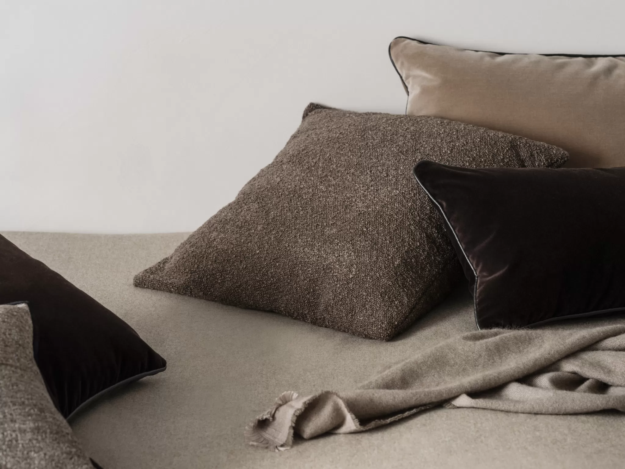 Blomus Decorative Pillows*Boucle Cushion Cover 40X40 - Espresso (66581)