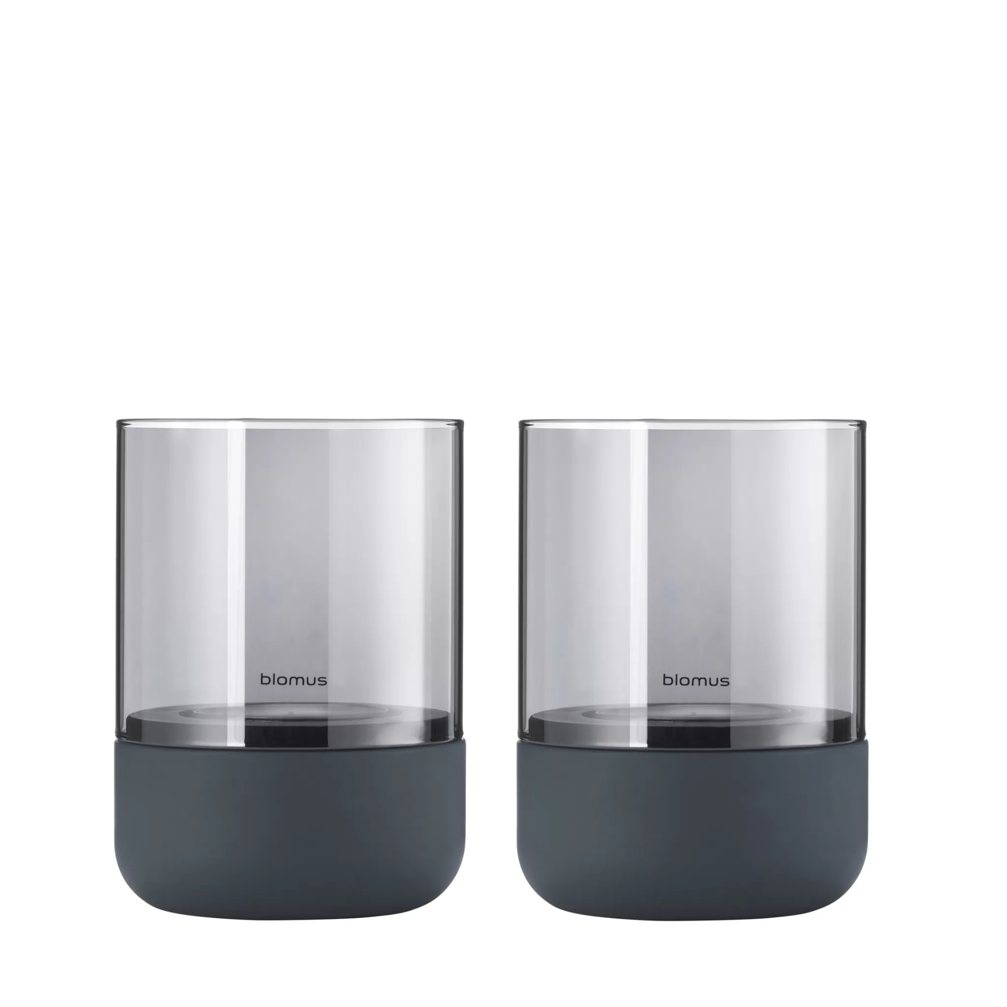 Blomus Candle Holders*Calma Wind Light Steel Grey, Extra Small (66255) Set/2