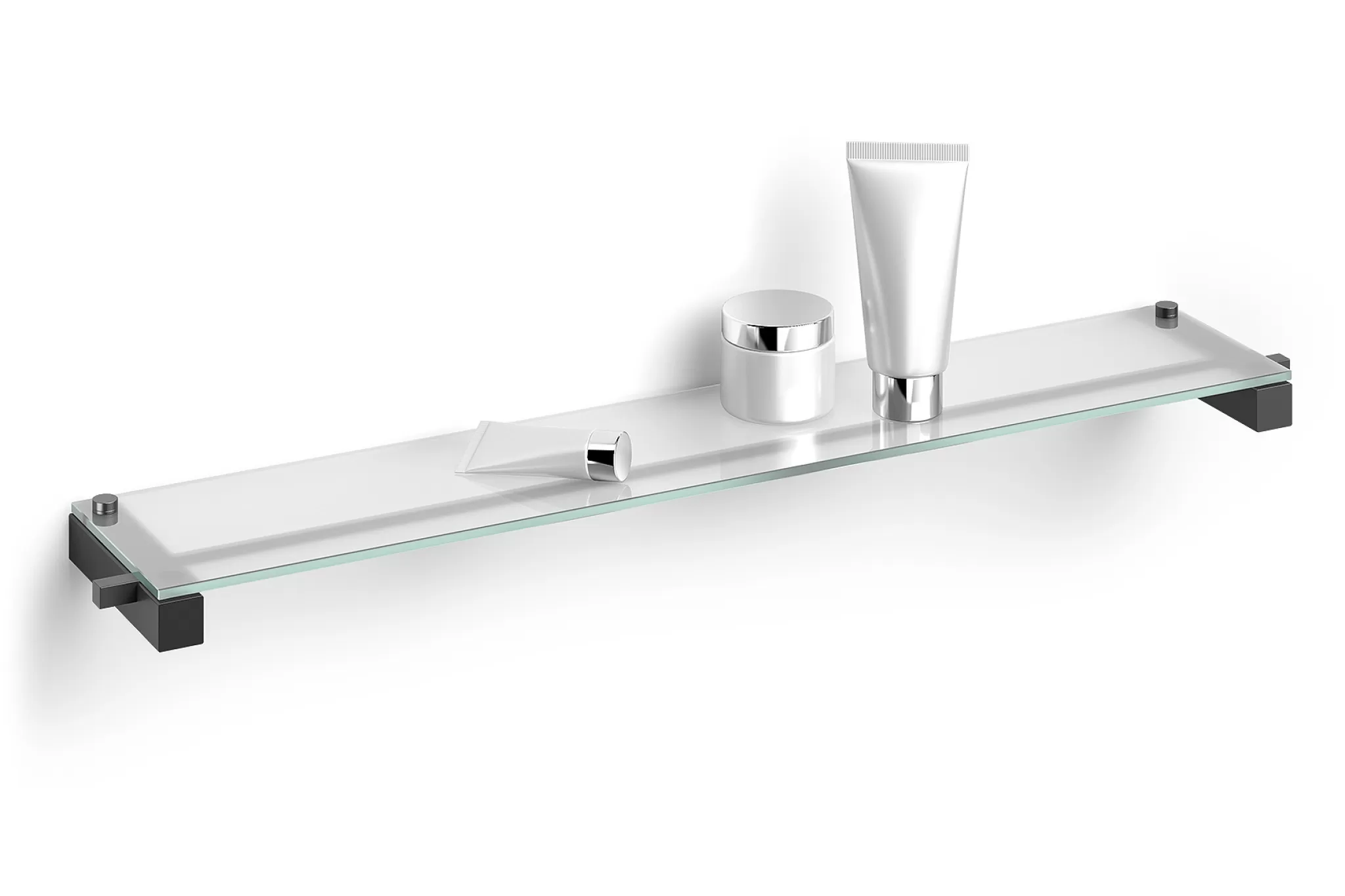 Zack Shelf*Carvo Shelf With Glass Plate 40506 (Black)