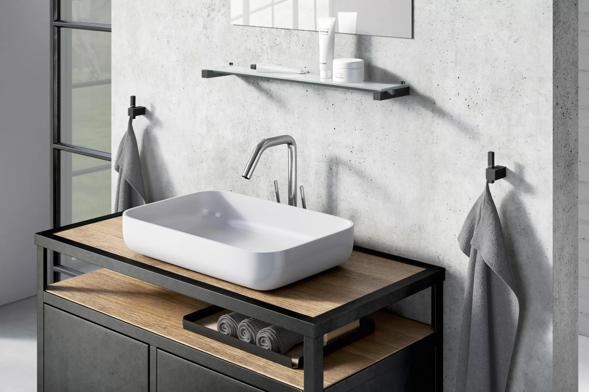 Zack Towel Hook*Carvo Towel Hook 40503 (Powder-Coated Steel, Black)