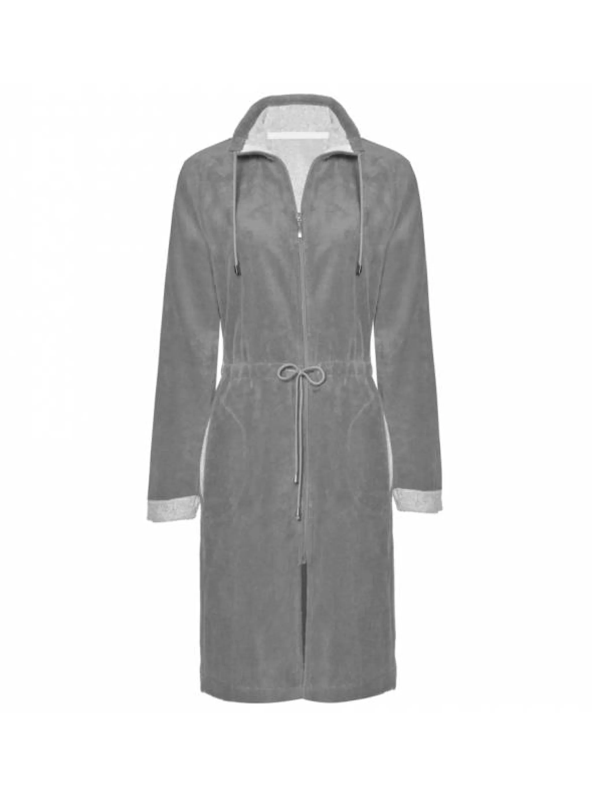 Vandyck Short Bathrobe*Chicago Bathrobe Mole Gray-001