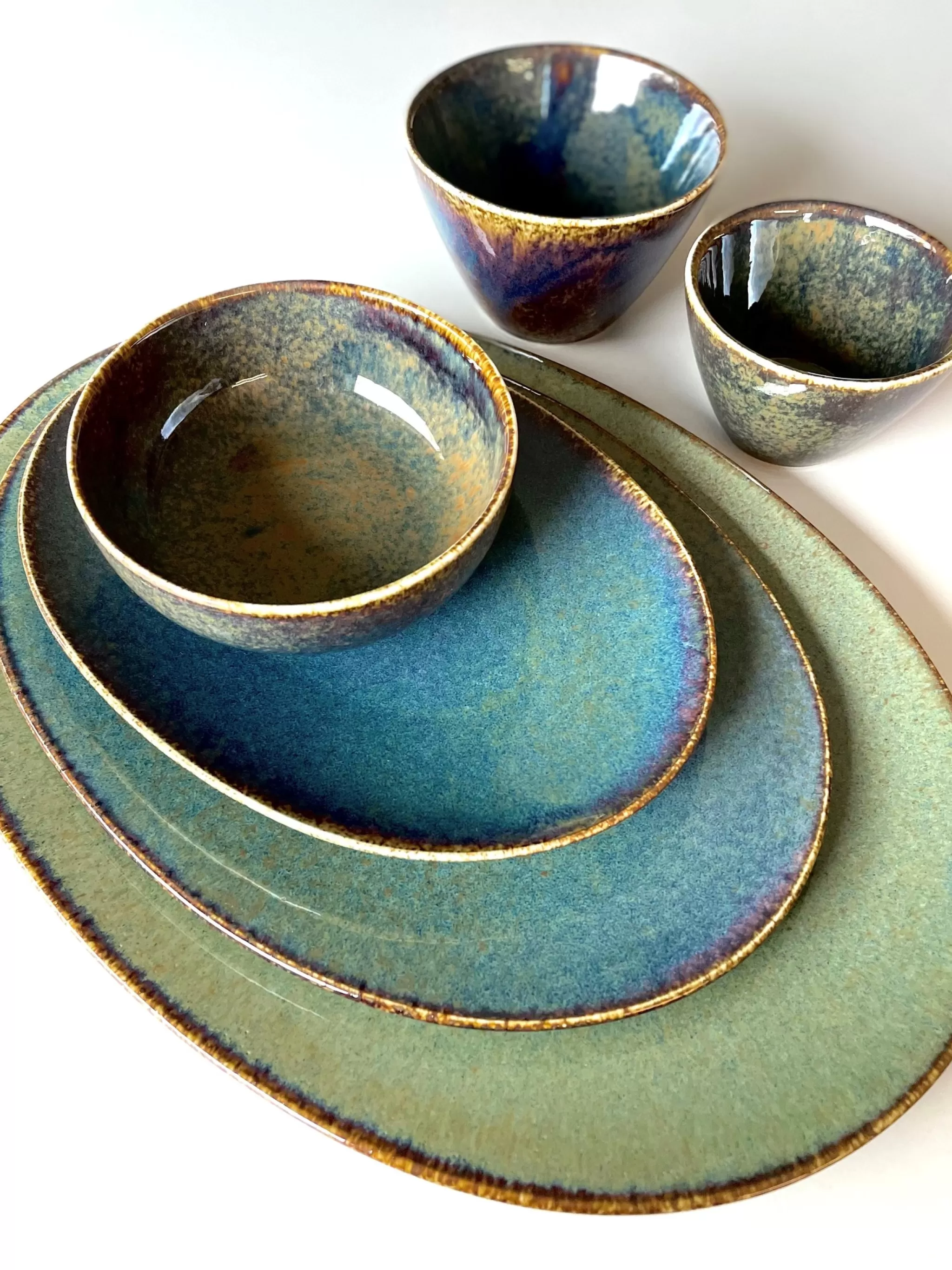Sale Cirro Flat Plate / Serving Plate 32 Cm - Green Multi (740552) Circo