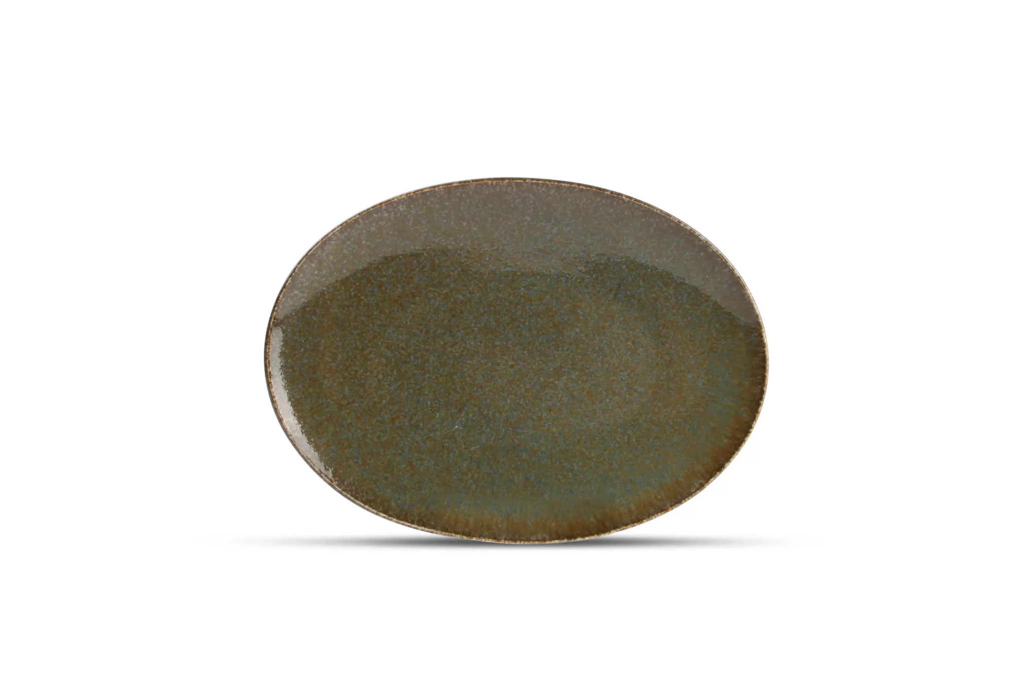 Clearance Cirro Flat Plate Oval 24 Cm - Green Multi (740555) Circo