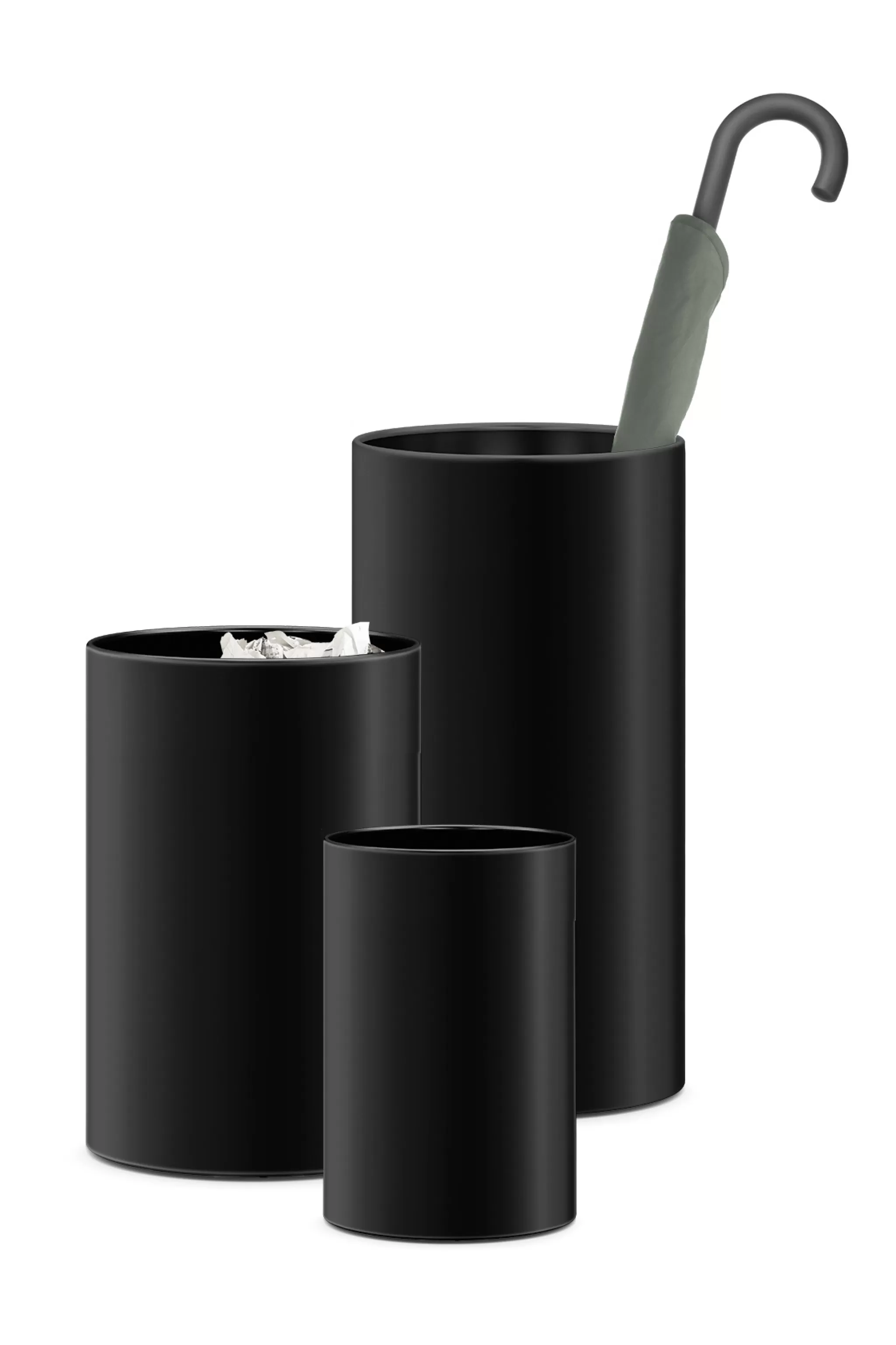 Zack Garbage Can*Civos Waste Bin (Black) 50507