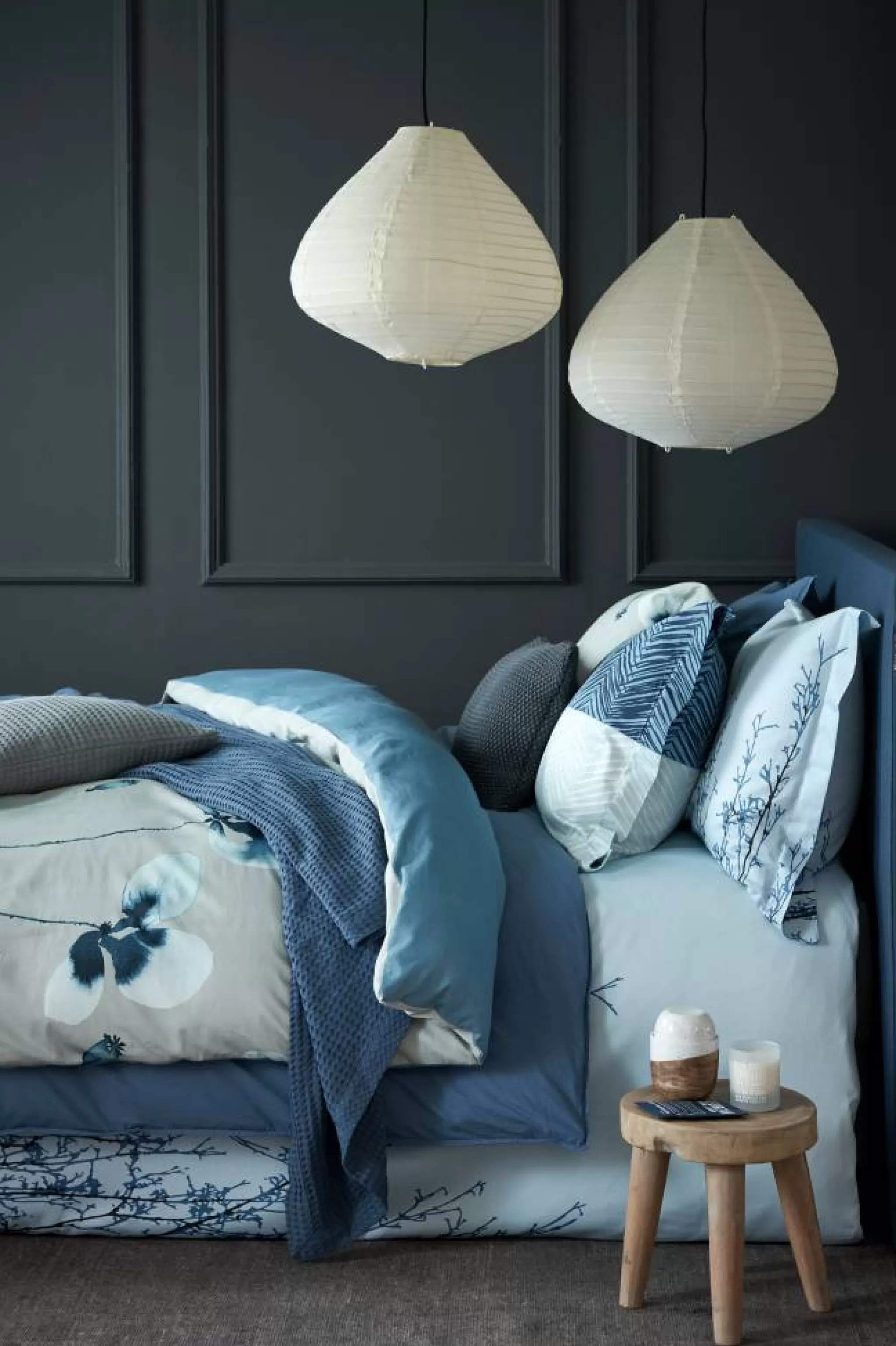 Outlet Detour Duvet Cover 240X220 Cm Vintage Blue-403 (Sateen Cotton) Twin Beds