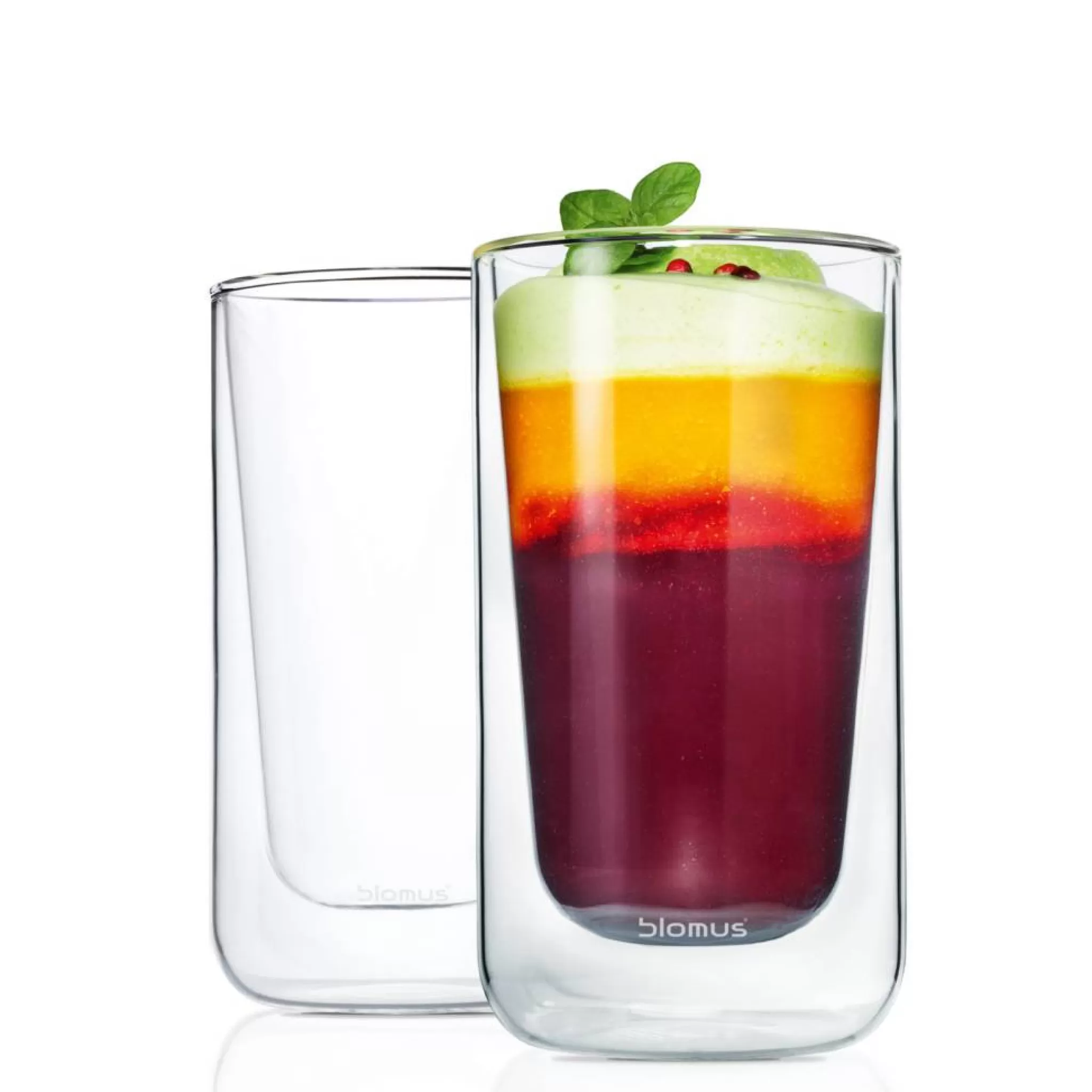 Blomus Double-Walled Glasses*Double-Walled Glass Nero Latte Macchiato (Set/2) 63655