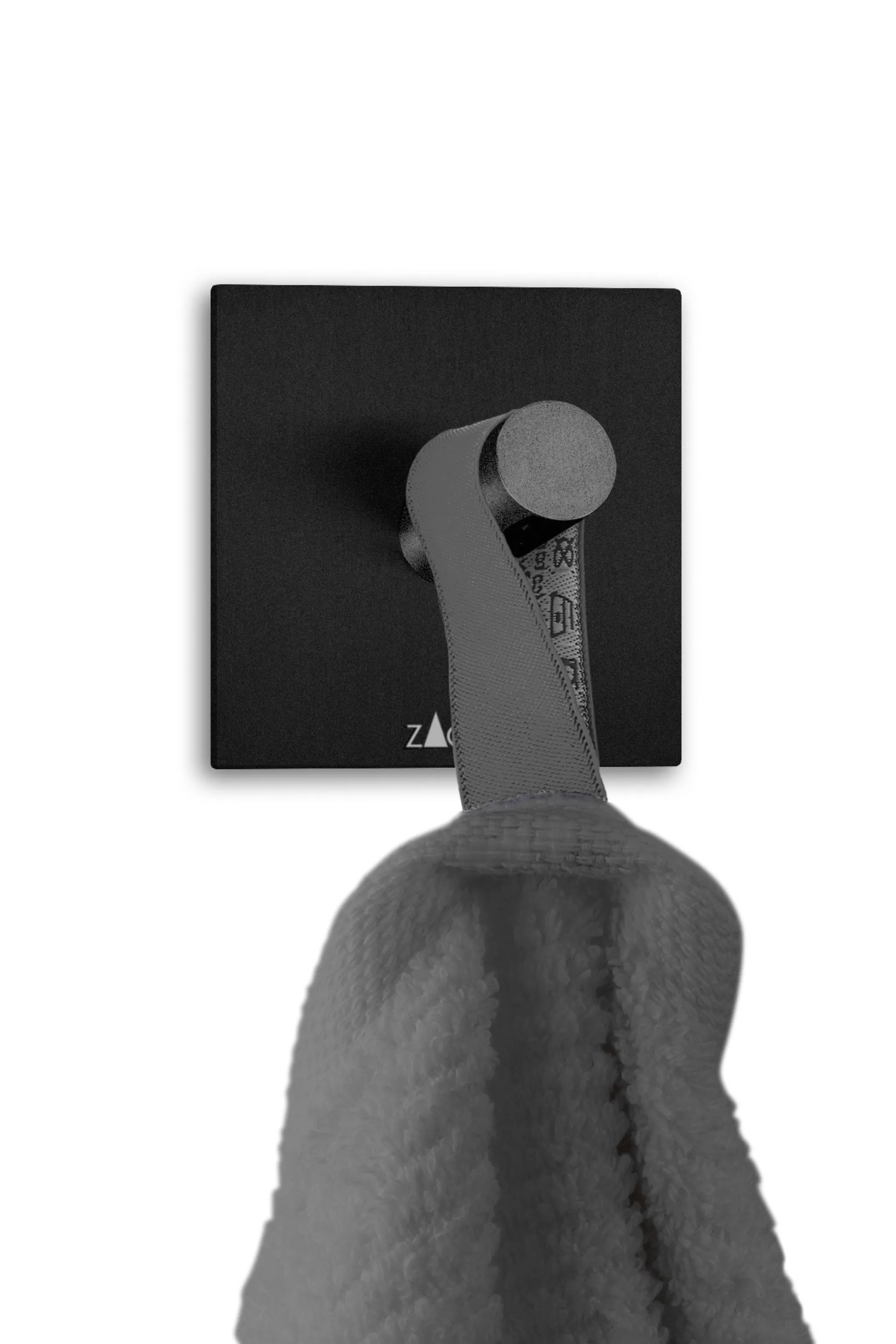Zack Towel Hook*Duplo Towel Hook Self-Adhesive 40446 (Black)