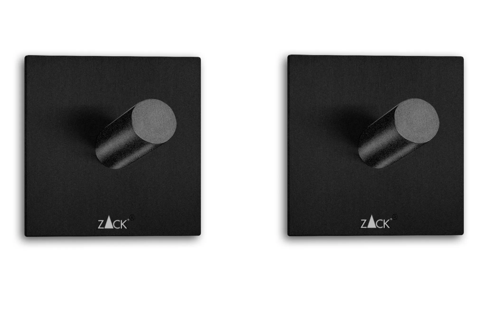 Zack Towel Hook*Duplo Towel Hook Self-Adhesive Set/2 40353 (Black)