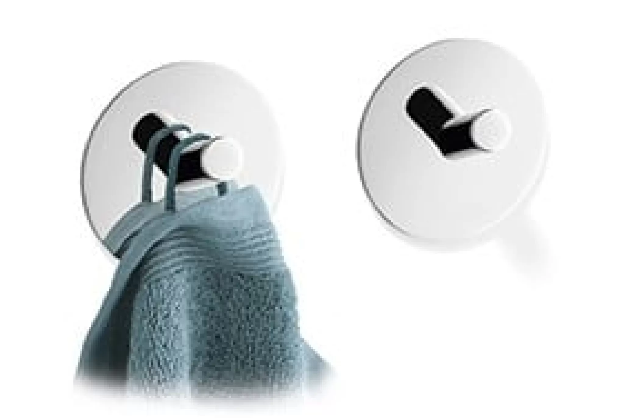 Zack Towel Hook*Duplo Towel Hooks Self-Adhesive Set/2 (Gloss) 40332