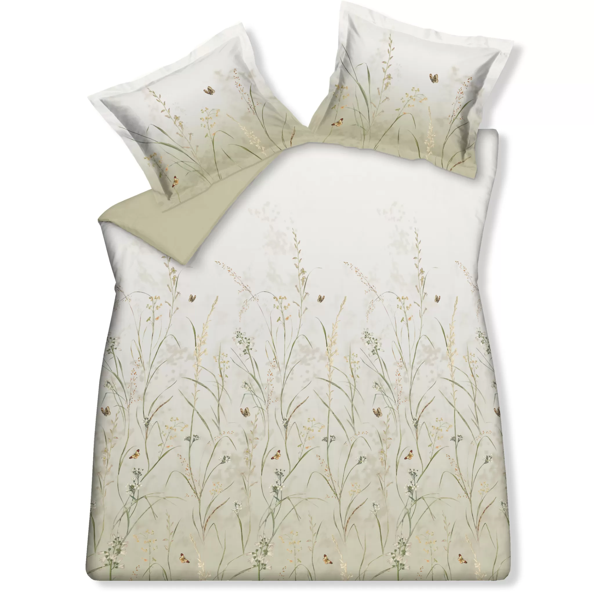 Cheap Duvet Cover Butterflies Light Olive 140X220 Cm (Sam123101) 1 Person