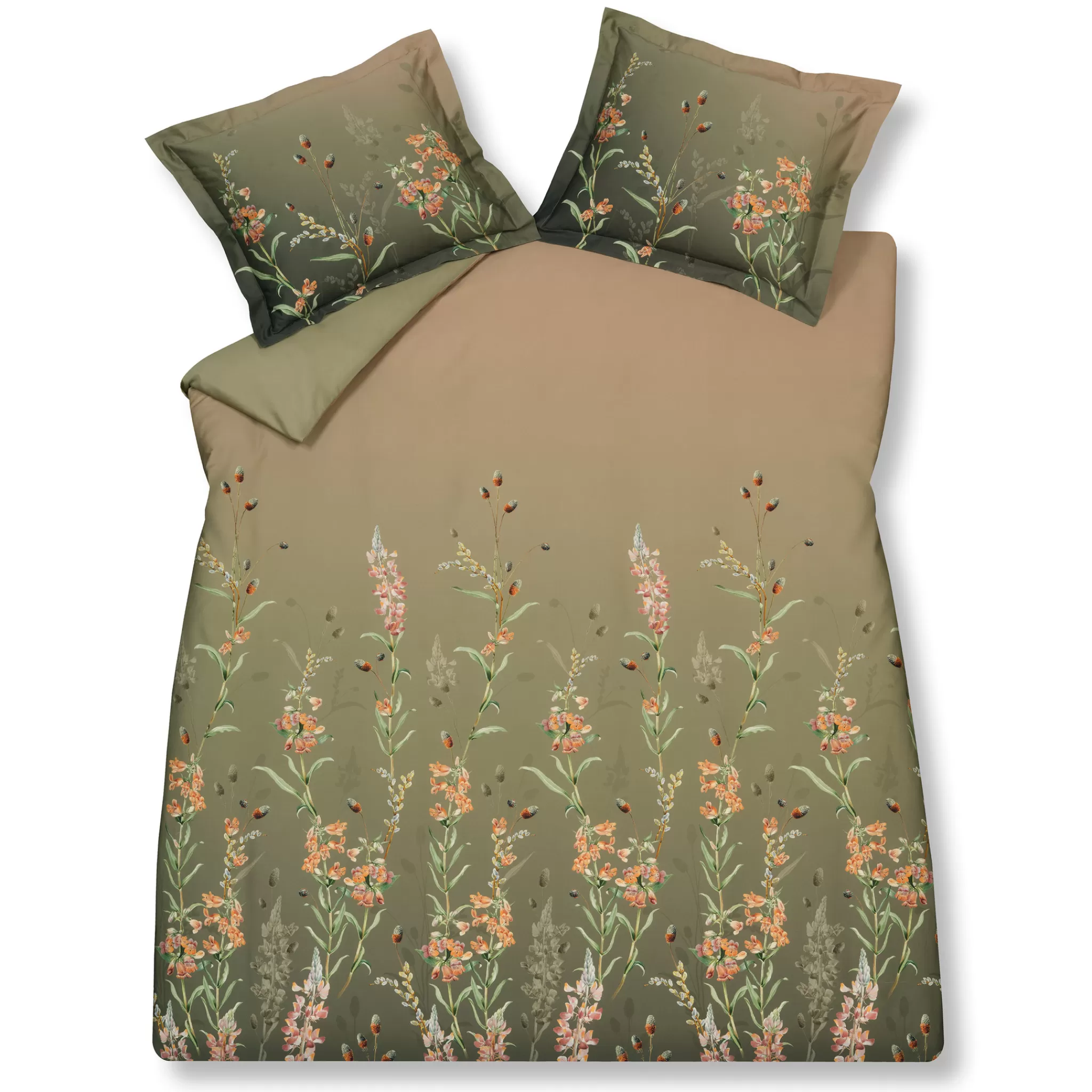 Clearance Duvet Cover Charming Hazel Olive 200X220 Cm (Satin) Sasa21207 2 Persons