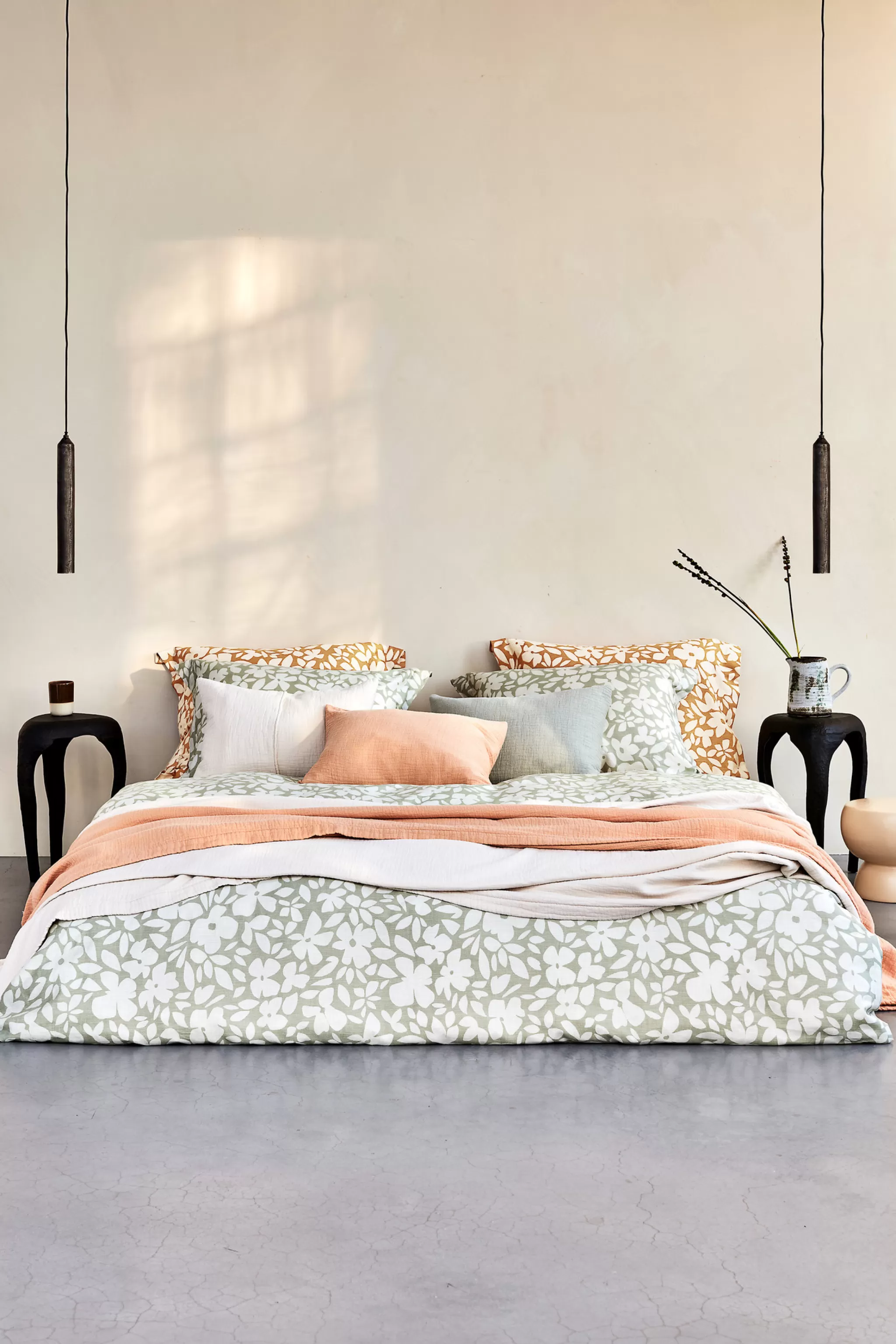 Best Sale Duvet Cover Florals Smoke Green 140X220 Cm (Sabb23104) 1 Person