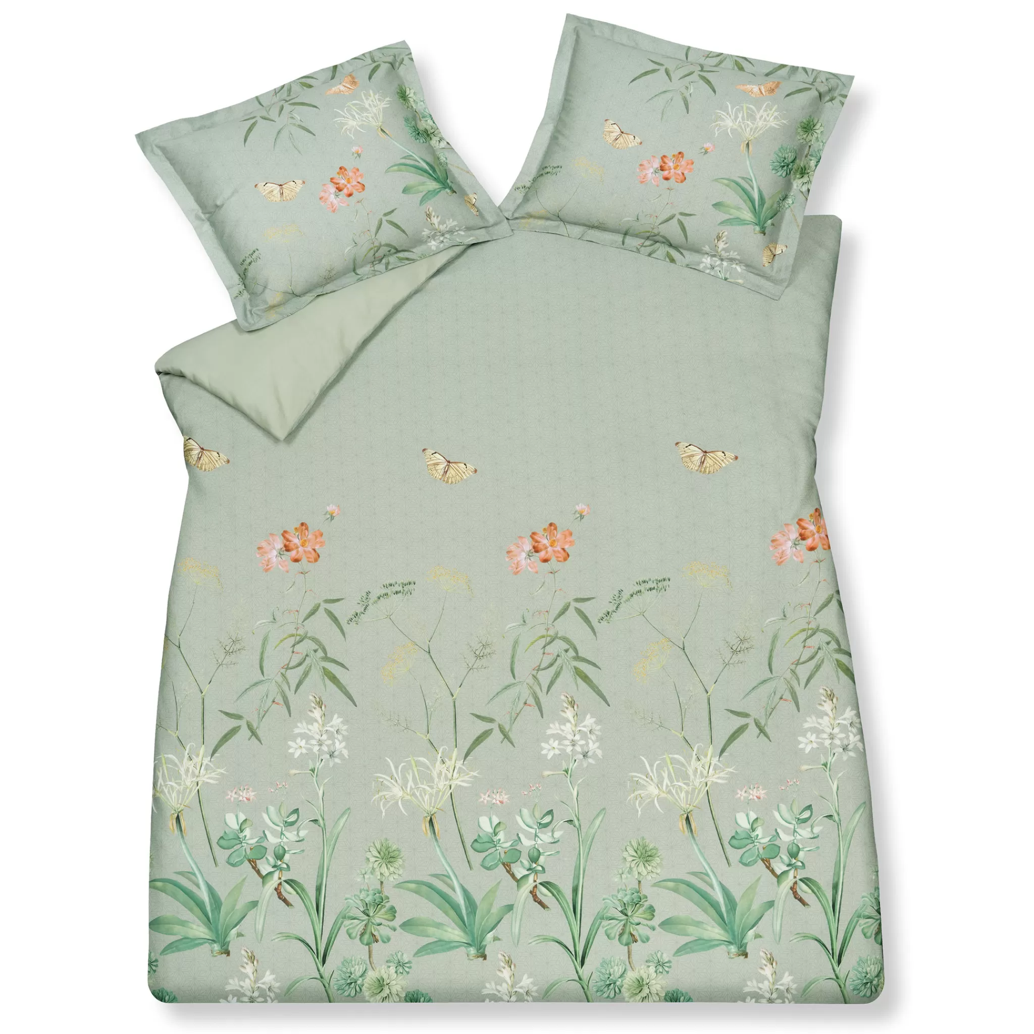 Store Duvet Cover Flower Garden Smoke Green 200X220 Cm (Sam123104) 2 Persons