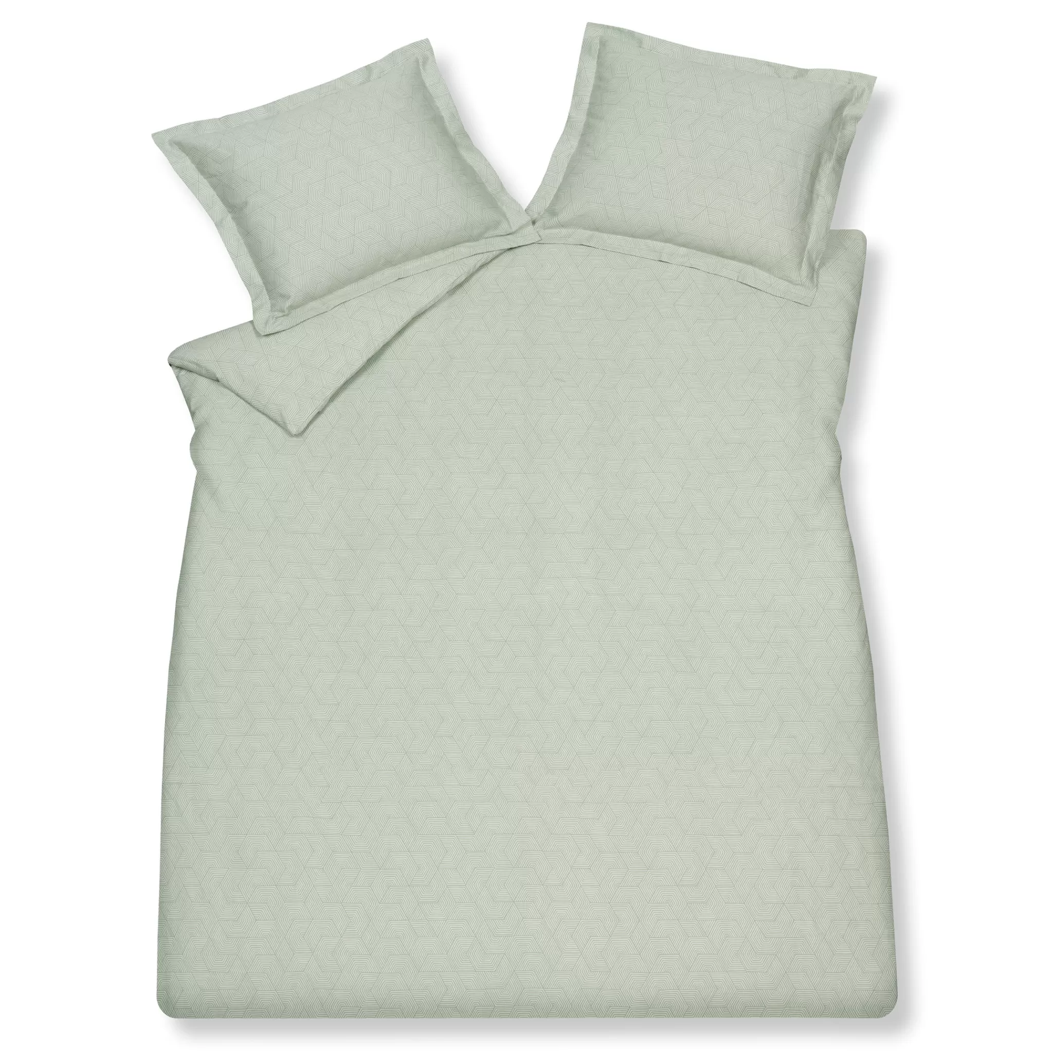 Best Duvet Cover Geometrical Smoke Green 240X220 Cm (Sabb23106) Twin Beds