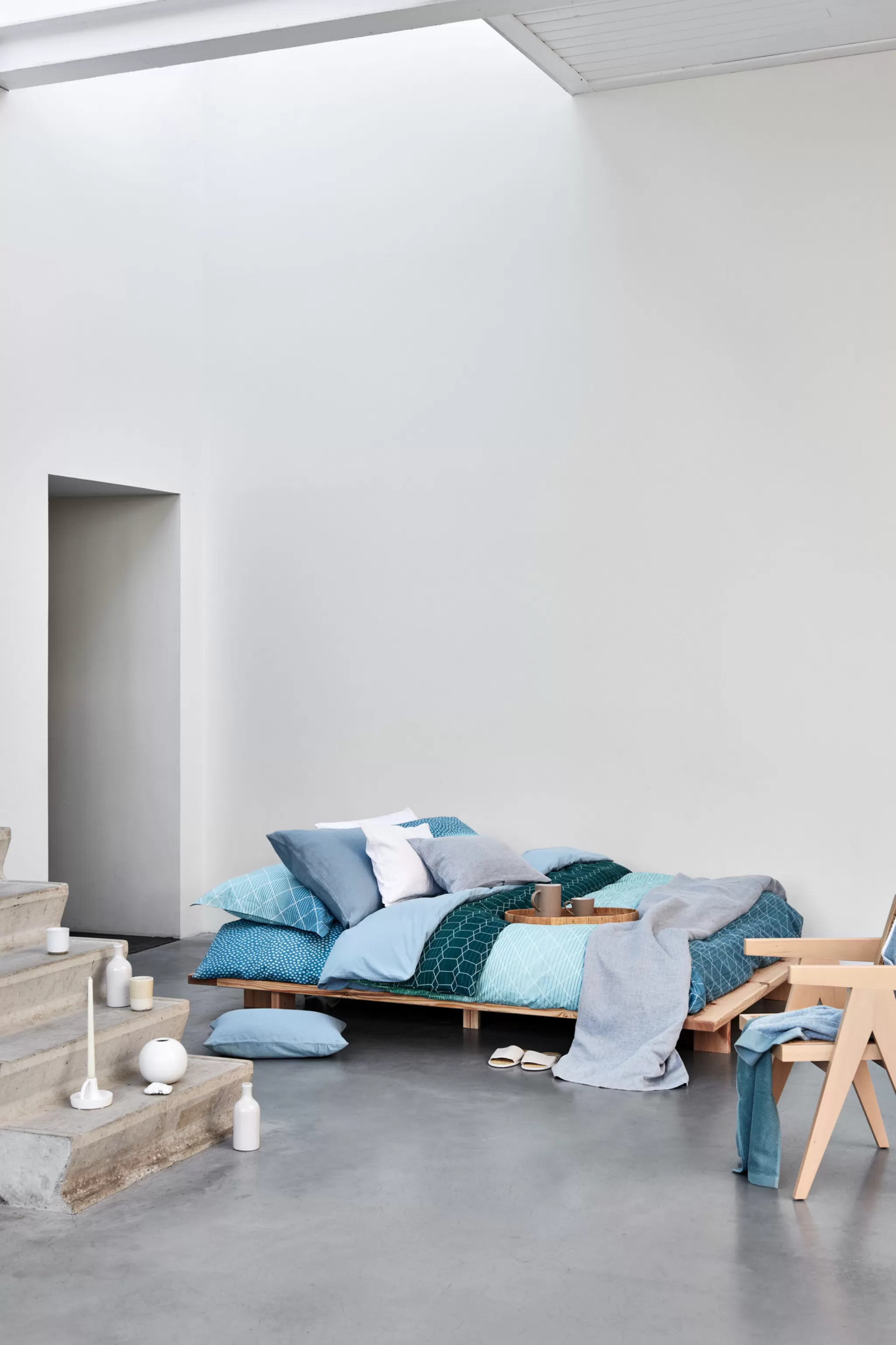 Clearance Duvet Cover Gradient Pearl Blue 140X220 Cm (Sabb23107) 1 Person
