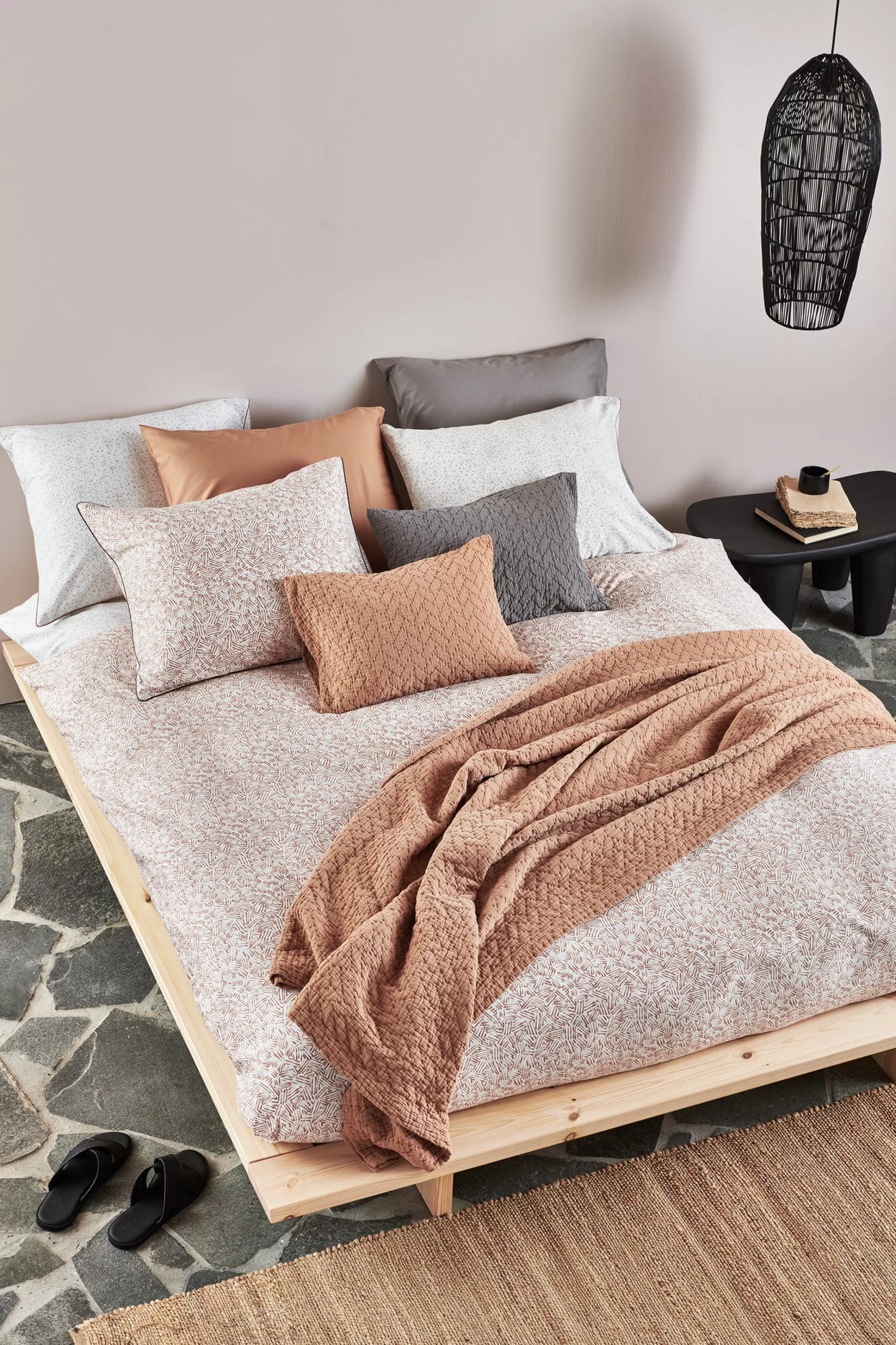 Clearance Duvet Cover Home 93 Toffee 200X220 Cm (Satin Cotton) Hcsa22193 - Copy Twin Beds