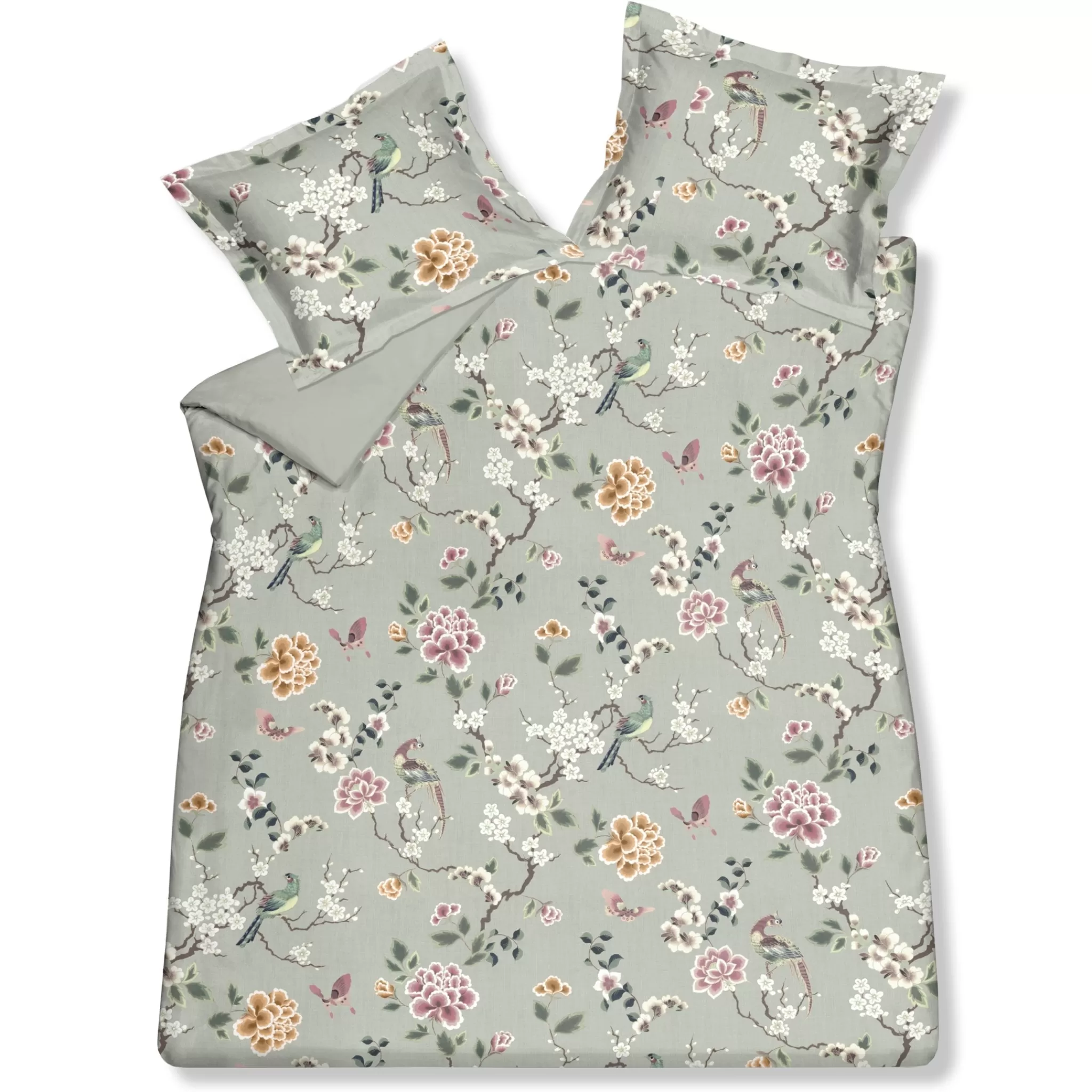 Clearance Duvet Cover Jasmine Light Green 200X220 Cm (Satin) Sam221102 2 Persons
