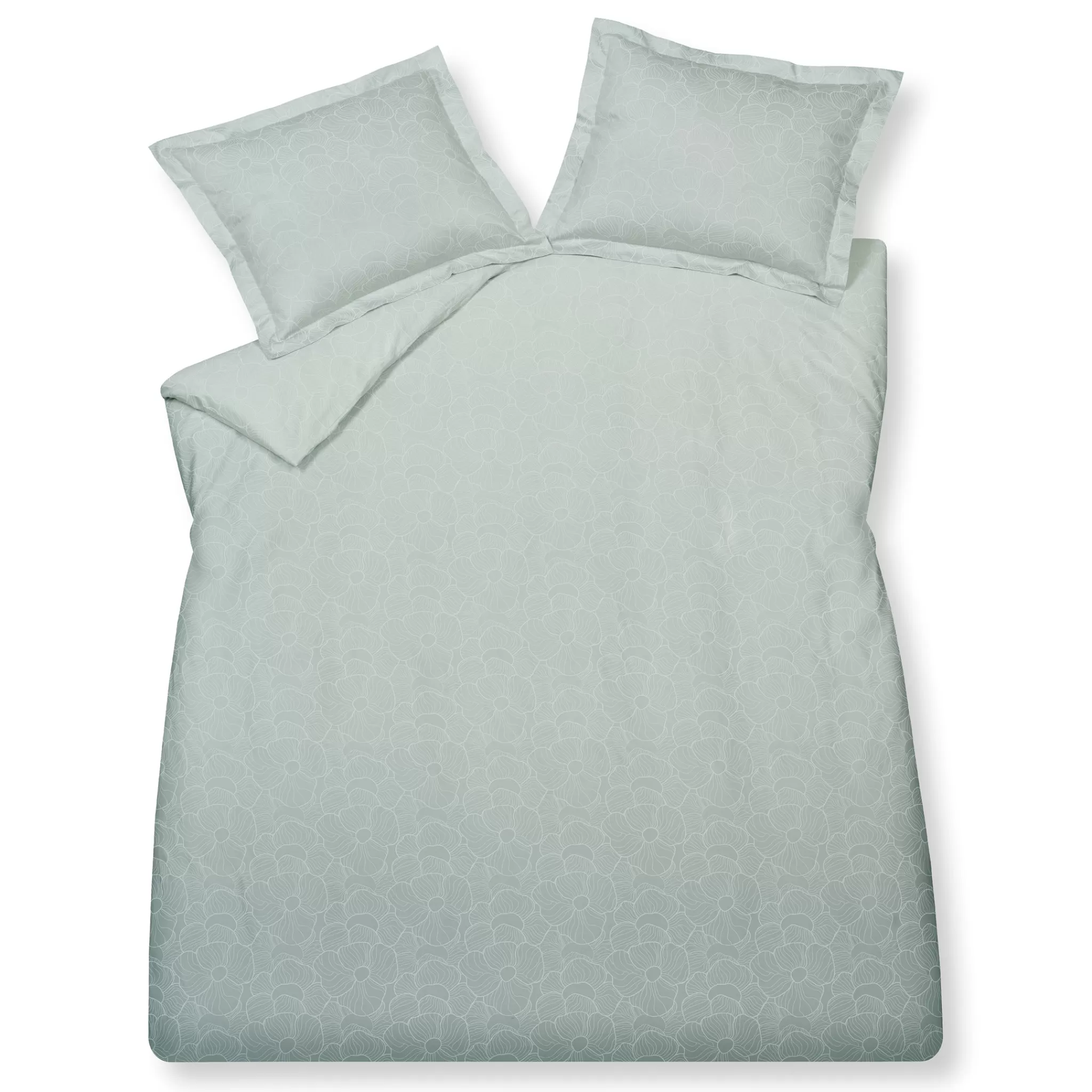 Hot Duvet Cover Line Flower Pearl Blue 140X220 Cm (Satin) Sabr22107 1 Person