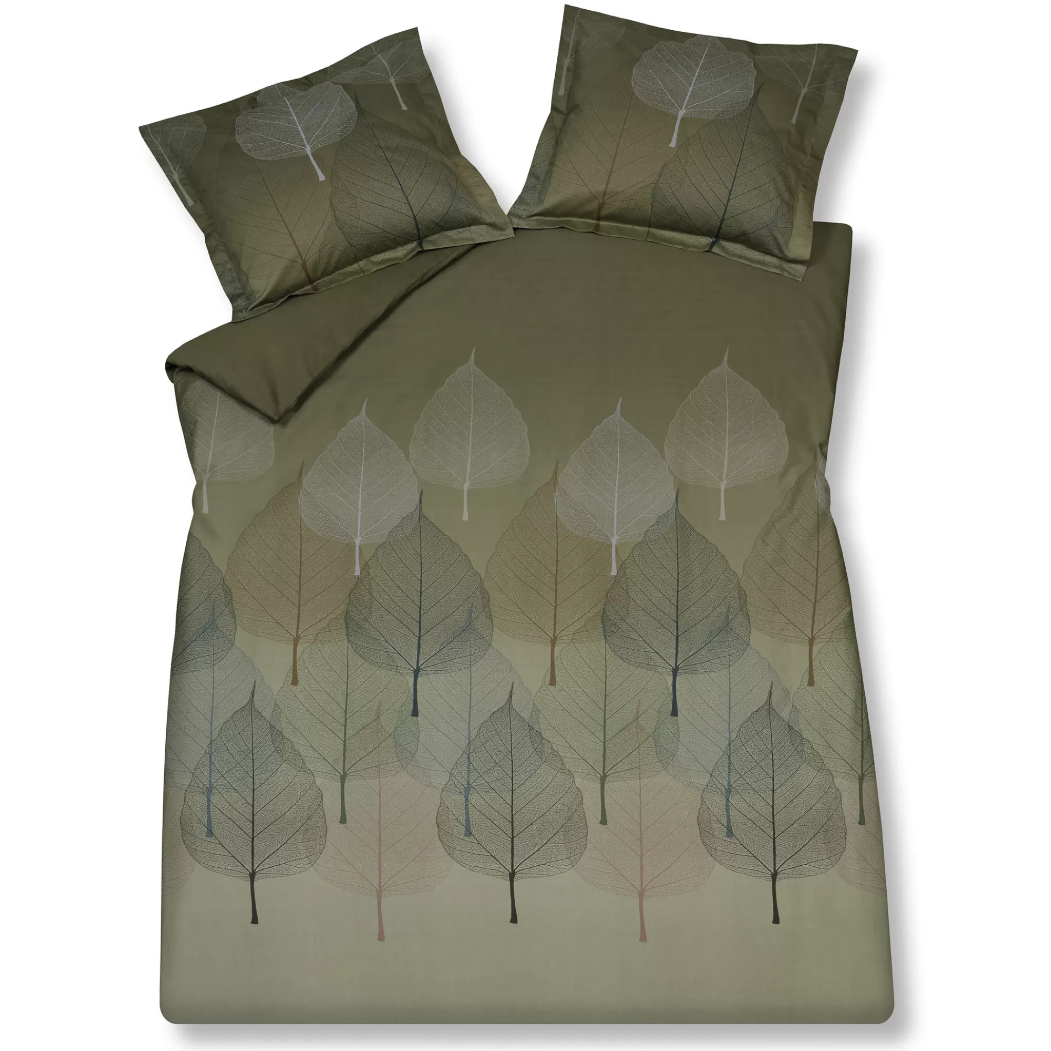 New Duvet Cover Planty Oak Green 200X220 Cm (Satin) Sabb21213 2 Persons