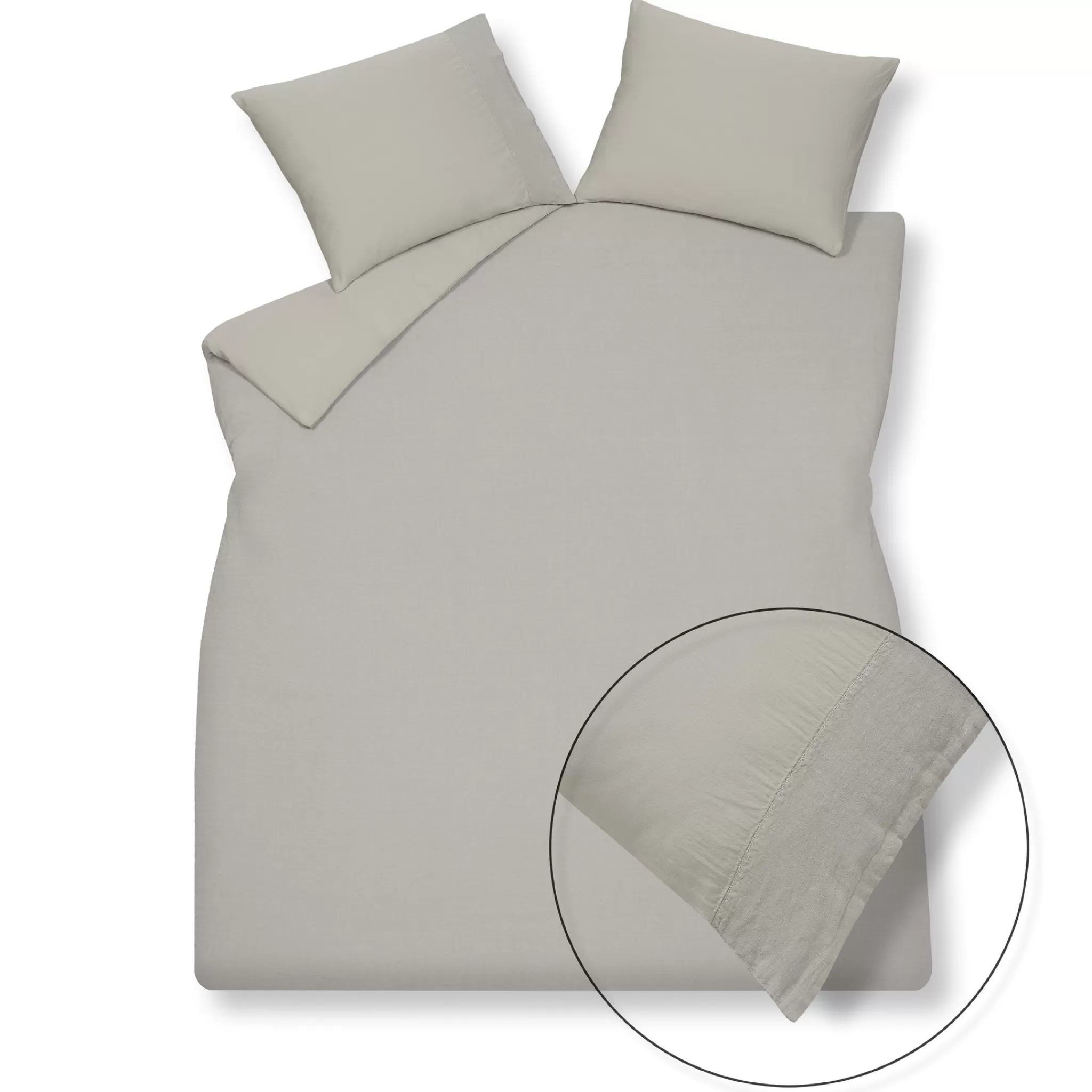 Cheap Duvet Cover Pure 07 Cool Gray 200X220 Cm (Linen / Satin Cotton) Prsa17207 2 Persons