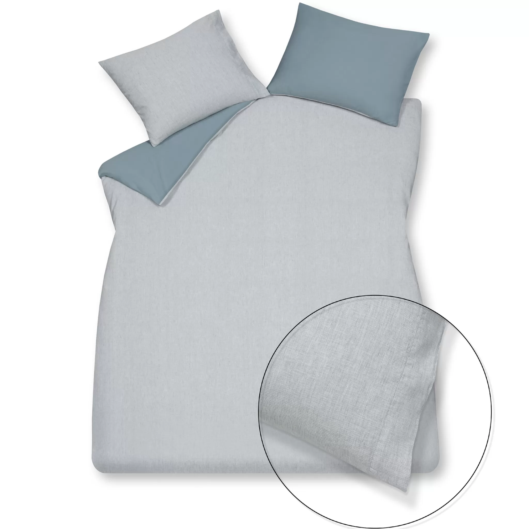 Outlet Duvet Cover Pure 41 Faded Denim 240X220 Cm (Linen / Cotton) Prsa20141 Twin Beds