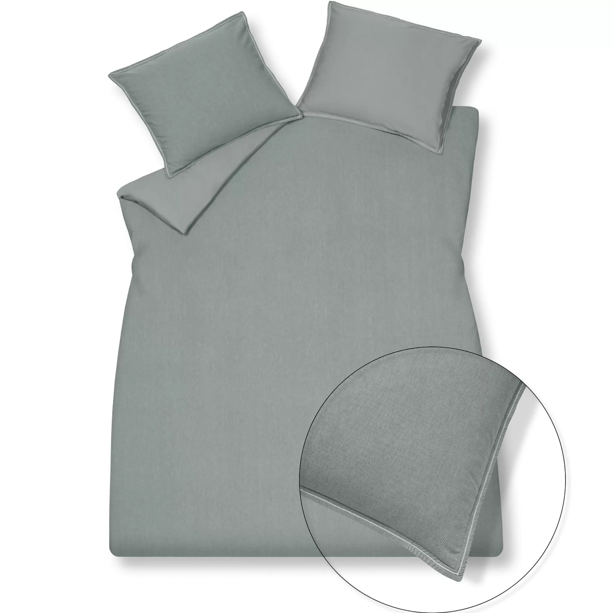 New Duvet Cover Pure 47 Steelgrey 240X220 Cm (Chambray Cotton) Prsa20247 Twin Beds