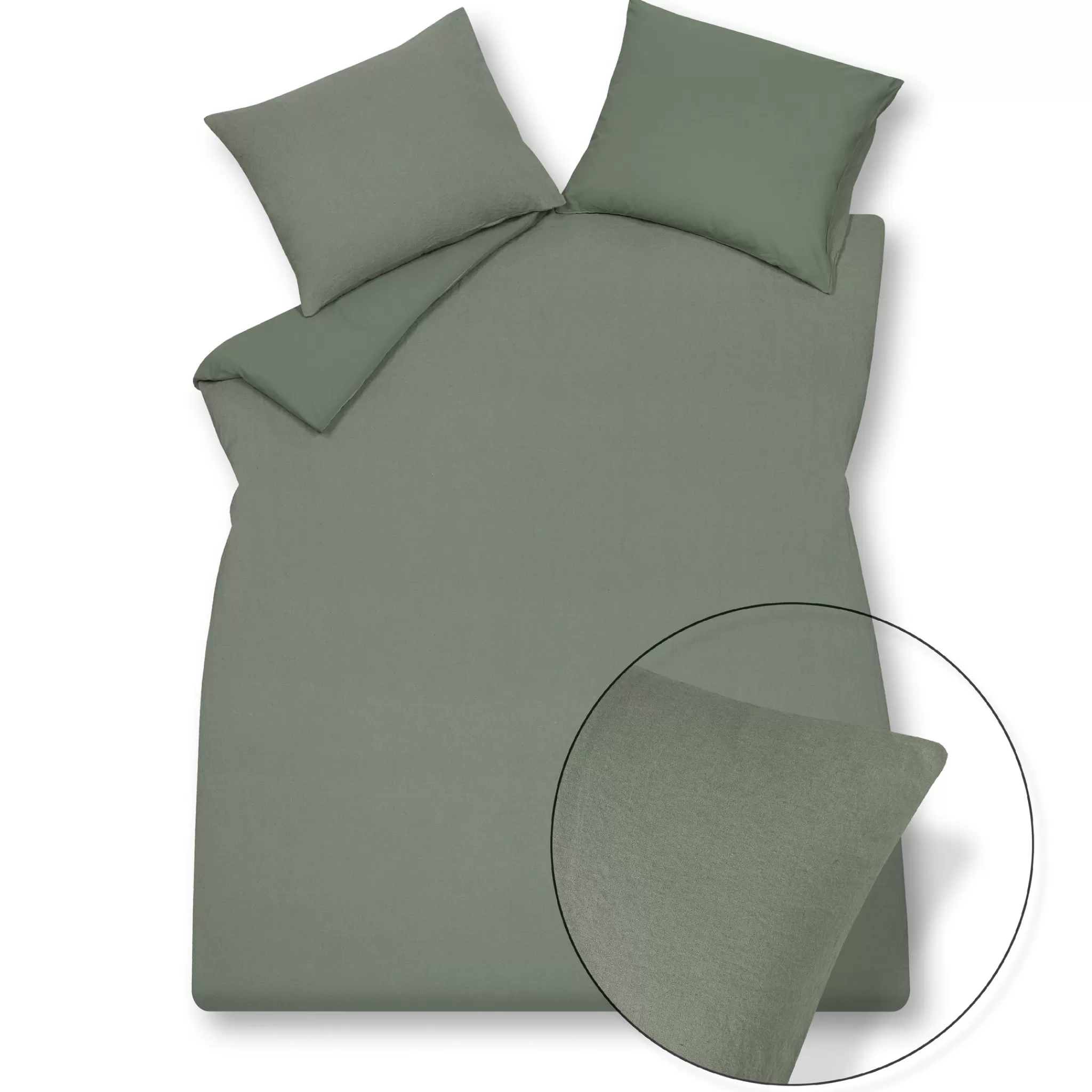 Cheap Duvet Cover Purity 79 Olive 200X220 Cm (Linen / Cotton) Puco16179 2 Persons