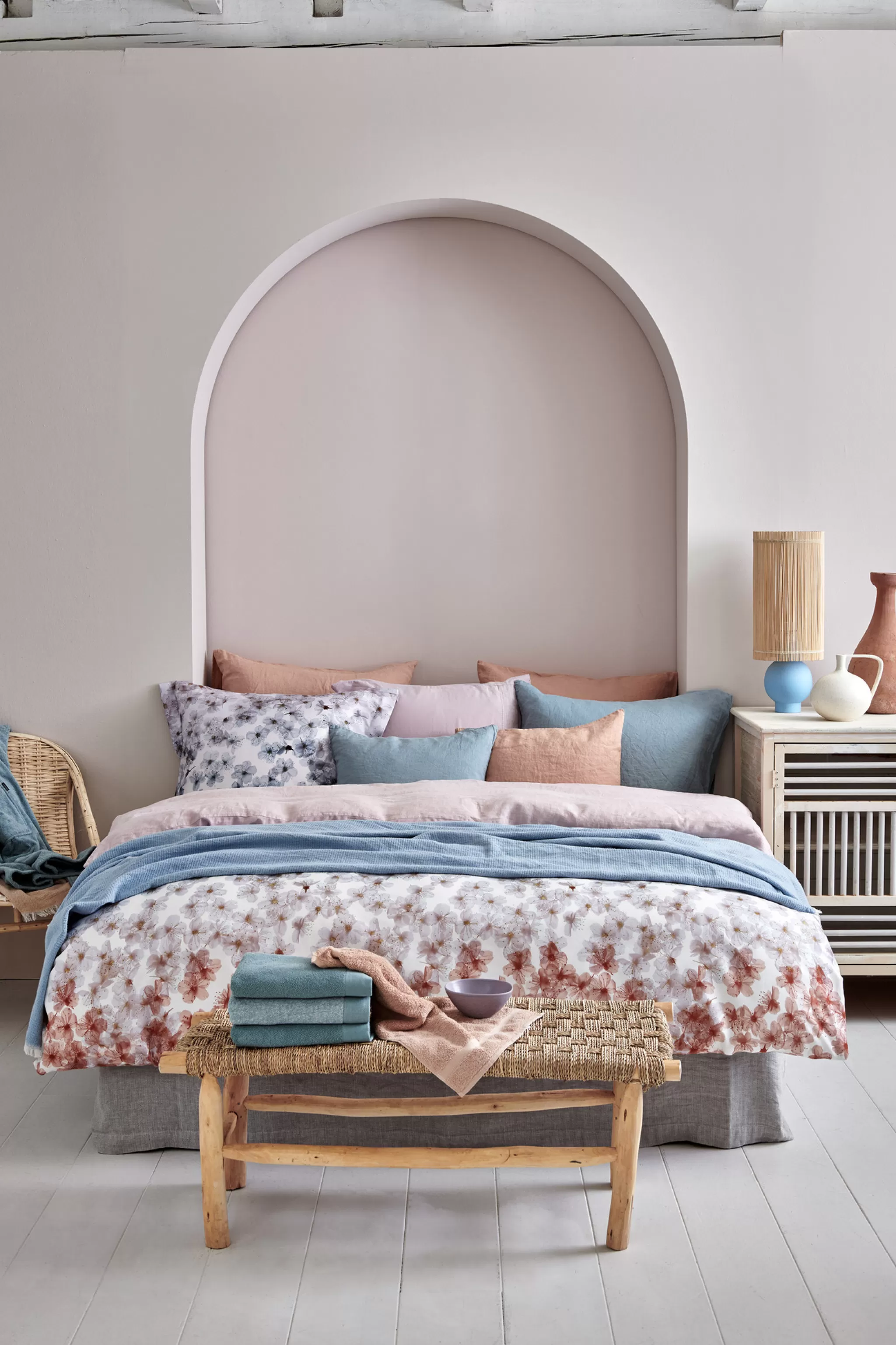 Online Duvet Cover Purity 79 Pearl Blue 140X220 Cm (Linen / Cotton) Puco16179 1 Person