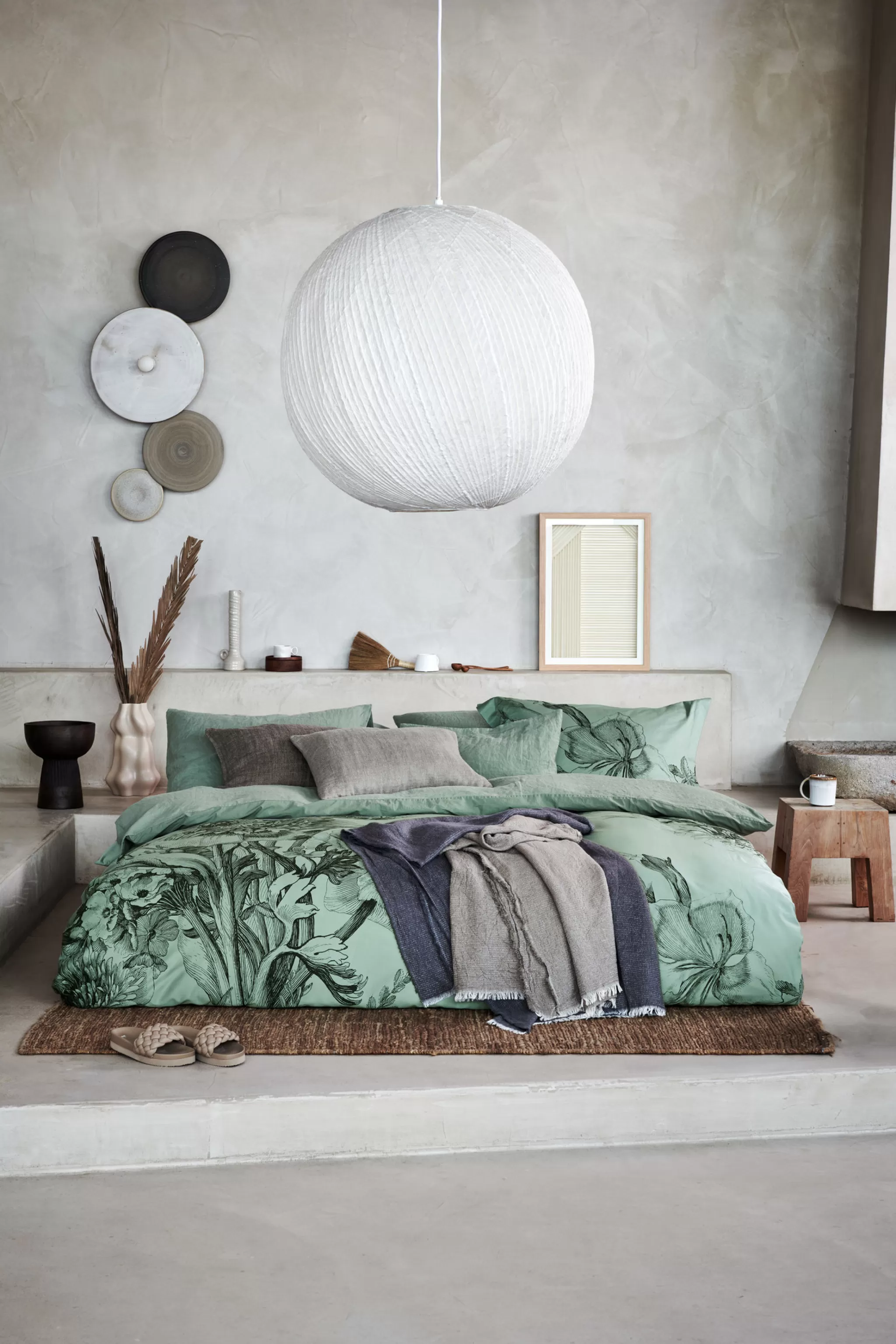 Cheap Duvet Cover Purity 79 Smoke Green 140X220 Cm (Linen / Cotton) Puco16179 1 Person