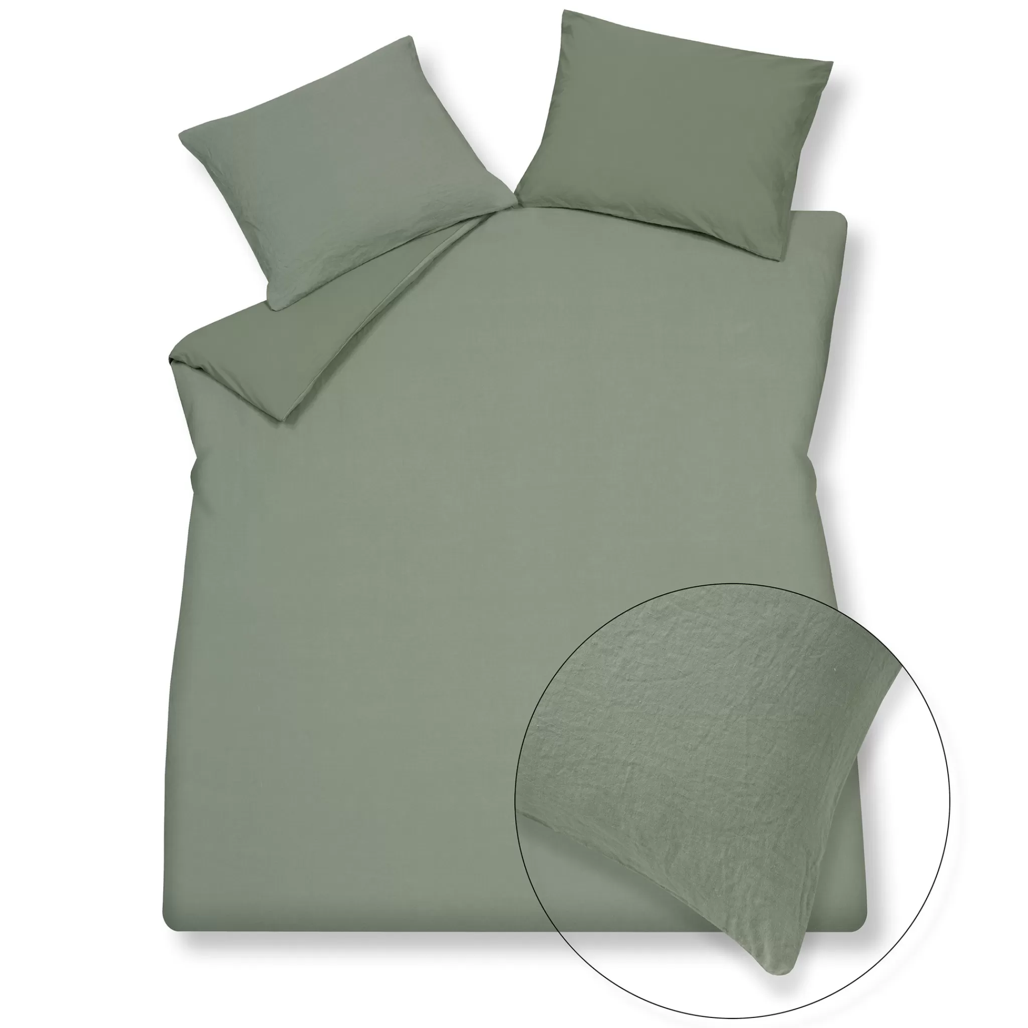 Fashion Duvet Cover Purity 79 Smoke Green 200X220 Cm (Linen / Cotton) Puco16179 2 Persons