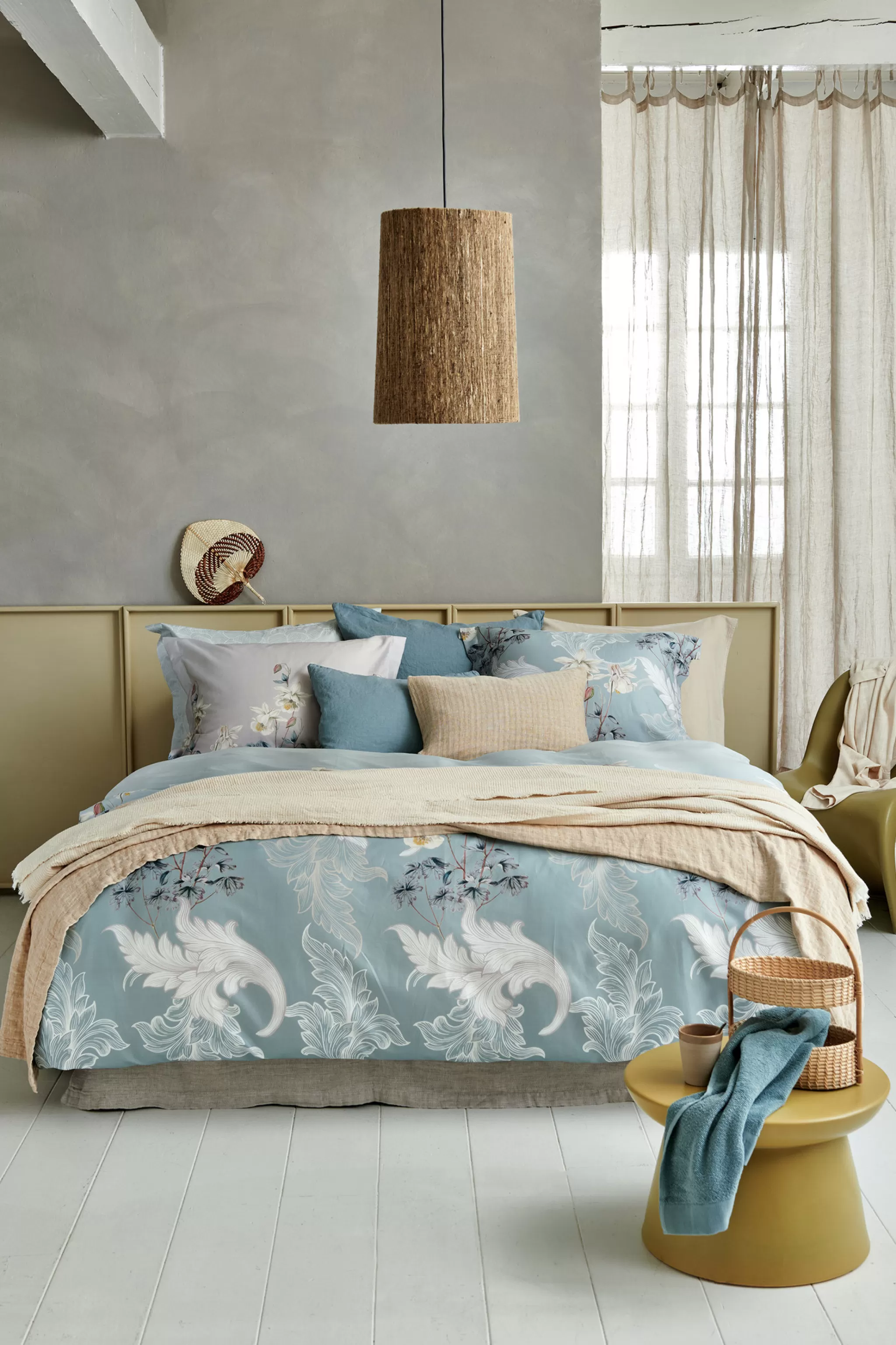 Store Duvet Cover Serena Pearl Blue 240X220 Cm (Satin) Sam122111 Twin Beds