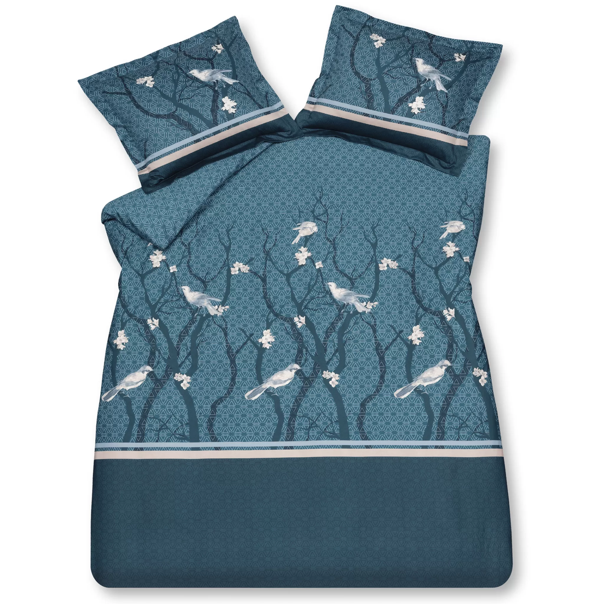 Online Duvet Cover Small Birds Parisian Blue 140X220 Cm (Satin) Sabr20103 1 Person