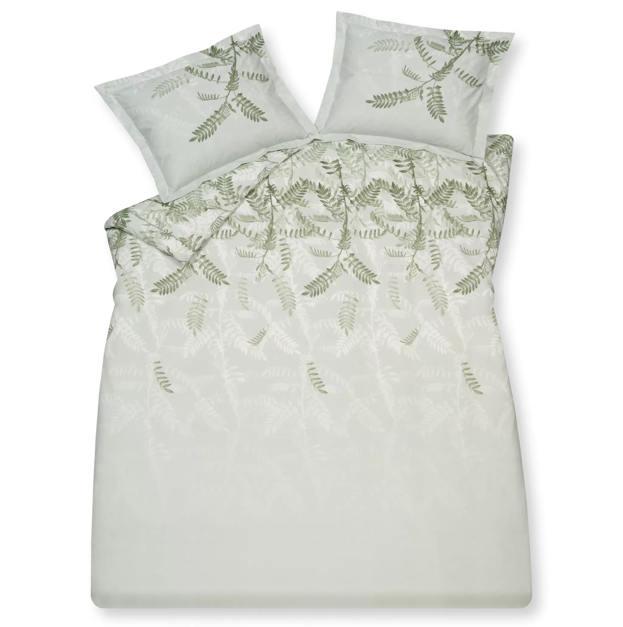 Clearance Duvet Cover Soft Leaves Smoke Green 200X220 Cm (Cotton) Clbb21101 2 Persons