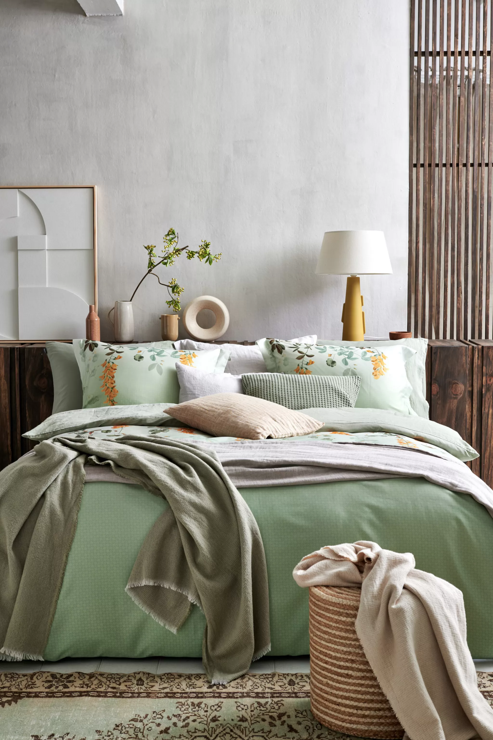 Discount Duvet Cover Victoria Smoke Green 240X220 Cm (Satin) Sasa21104 Twin Beds