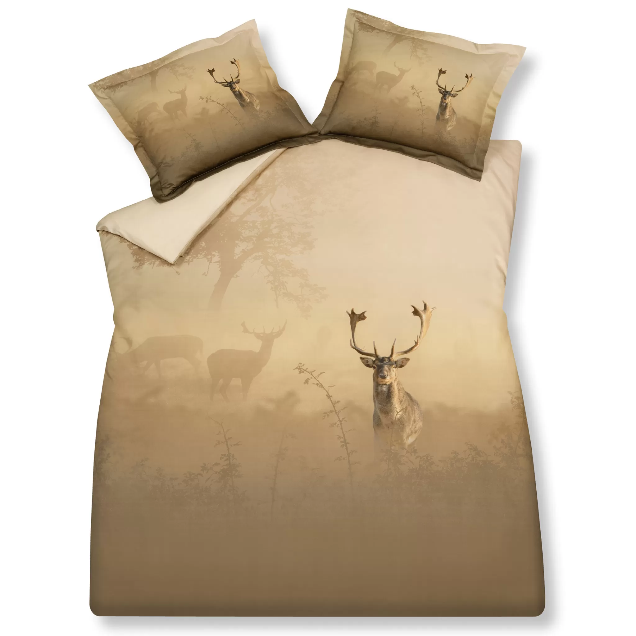 Fashion Duvet Cover Wild Deer Champagne 200X220 Cm (Satin) Sam121217 2 Persons